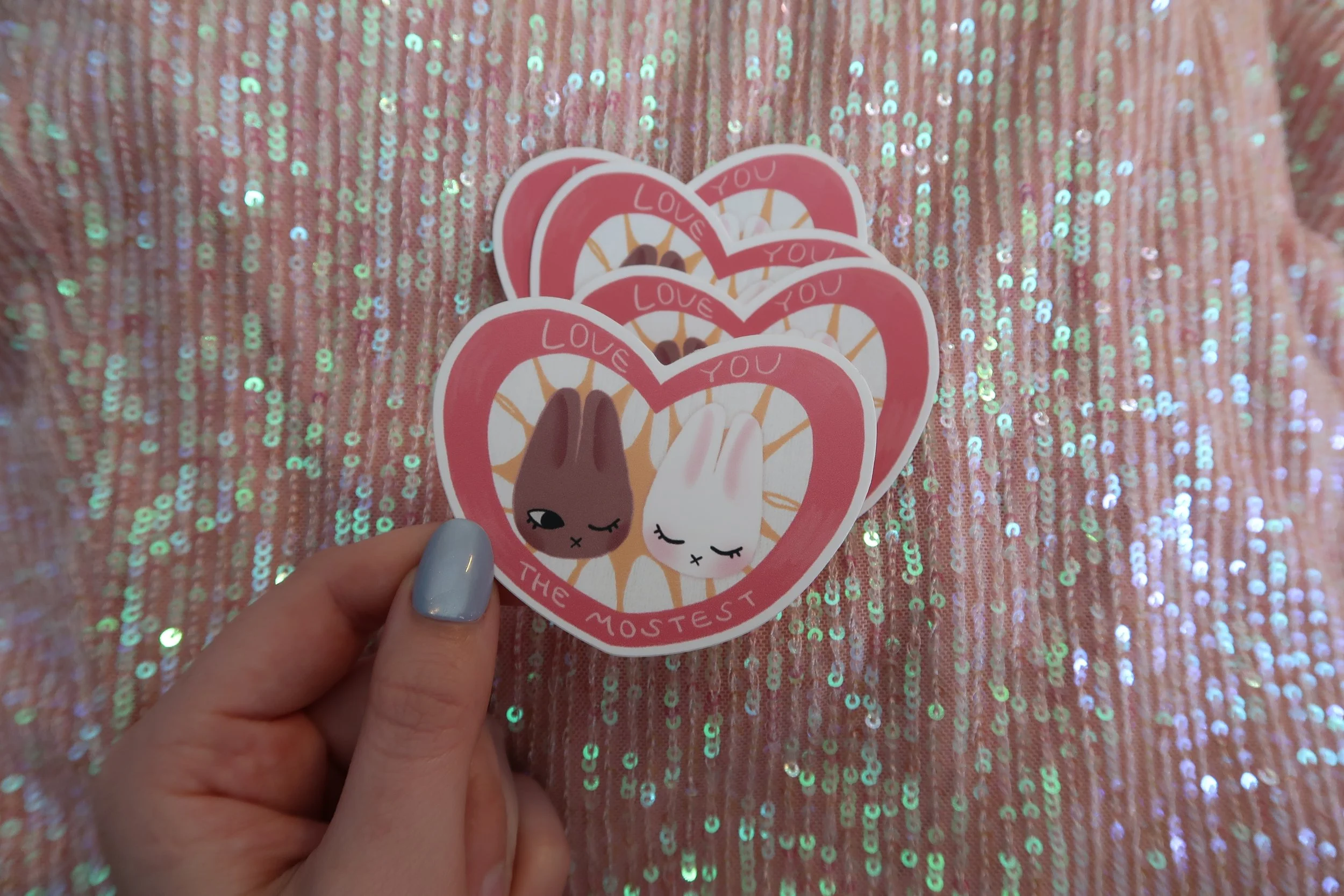 Love You The Mostest Bunnies Sticker