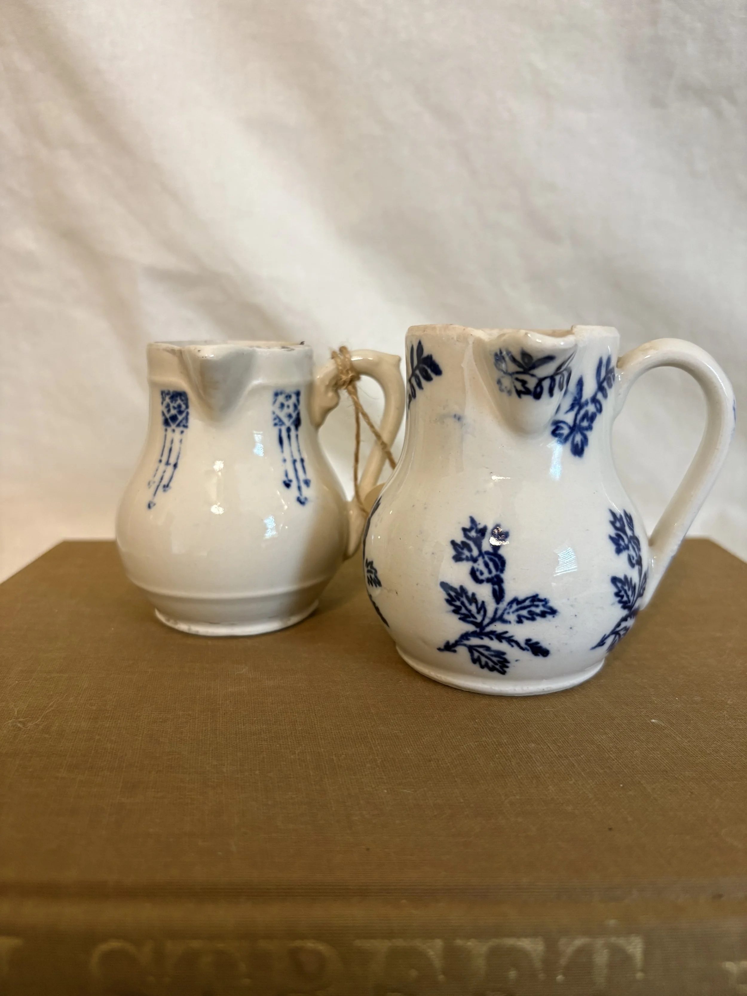 French Saint Uze Set of Two Mini Pitchers