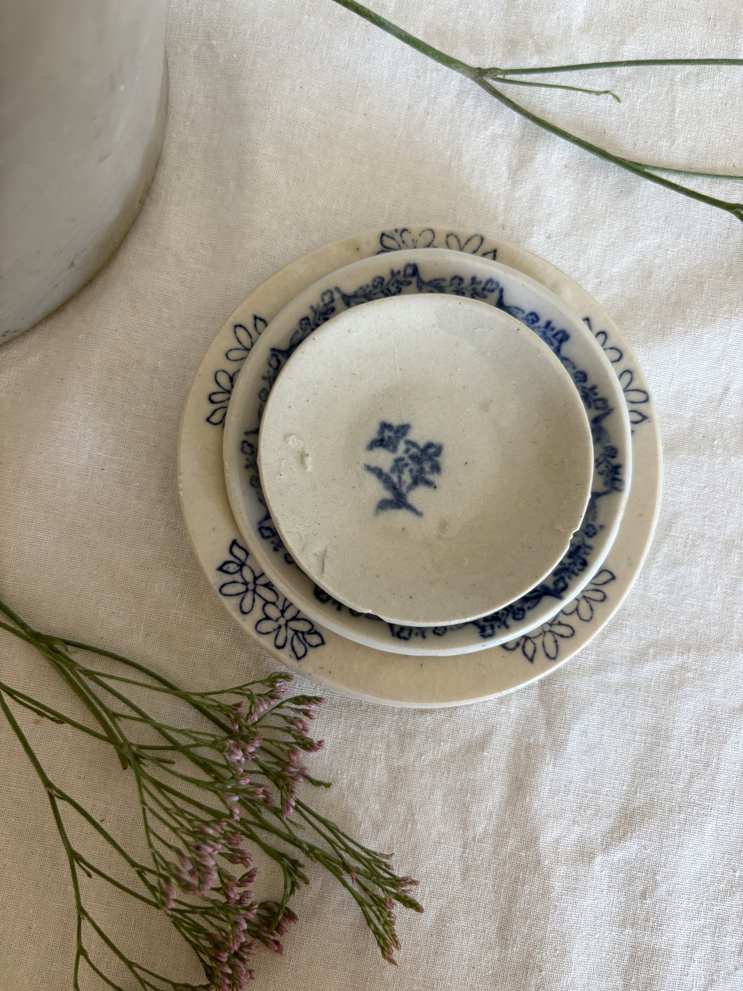 Saint-Uze French Mini Plates / Butter Pats (Set of 3)