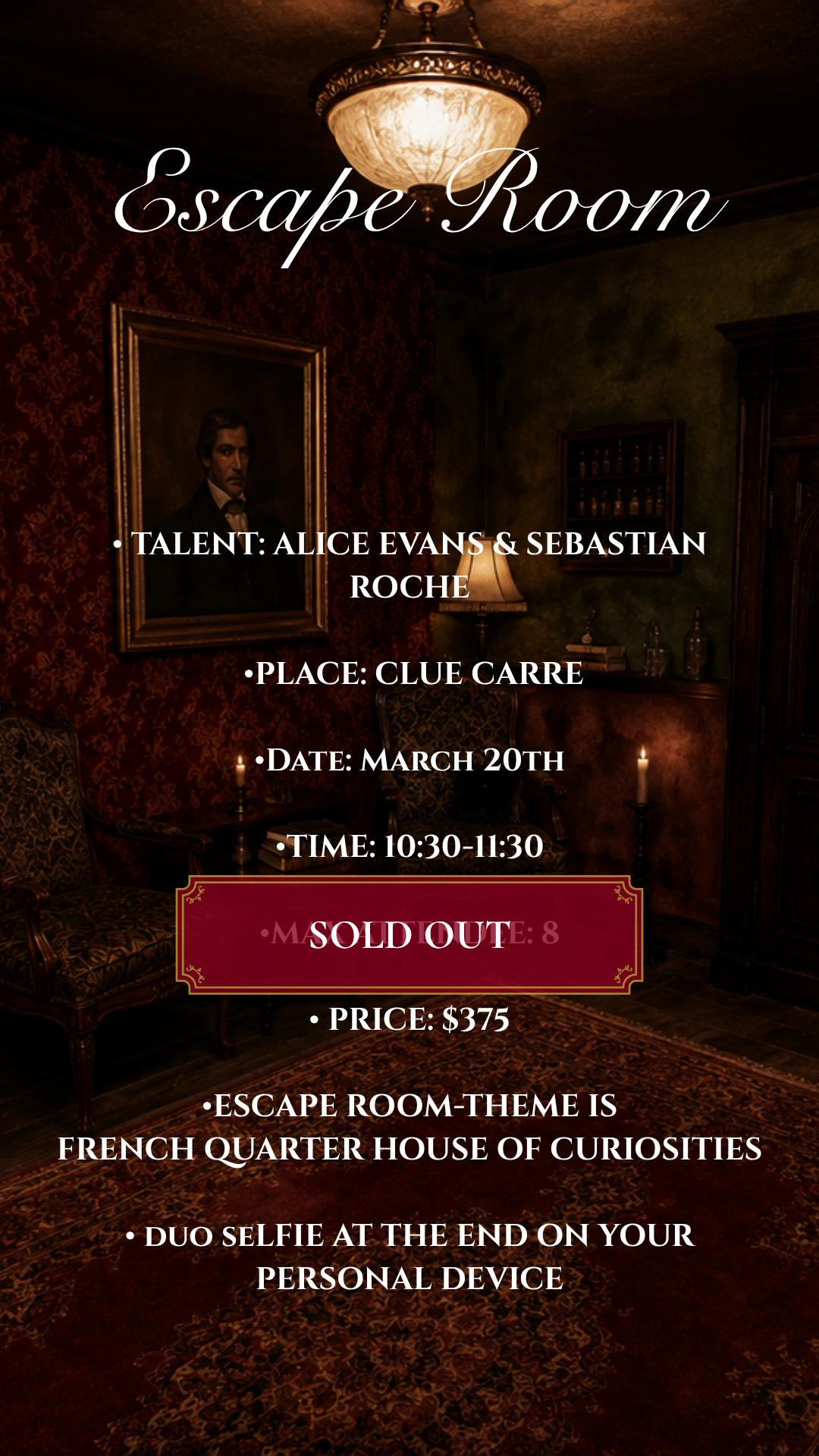 Clue Carré with Sebastian & Alice