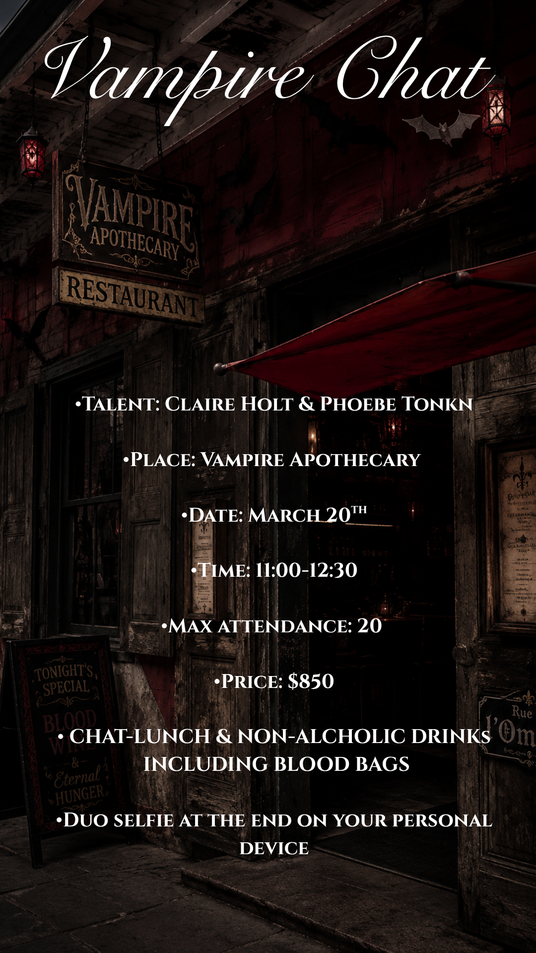 Vampire Apothecary with Claire & Phoebe