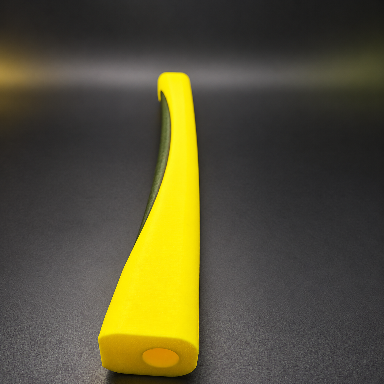 yellow green standard leather laying down.png