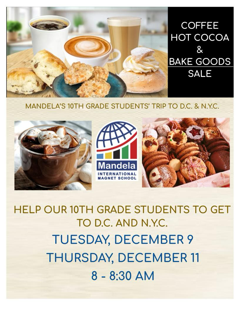 Morning Coffee, Cocoa &amp; Bake Sale (10th-grade trip fundraiser)