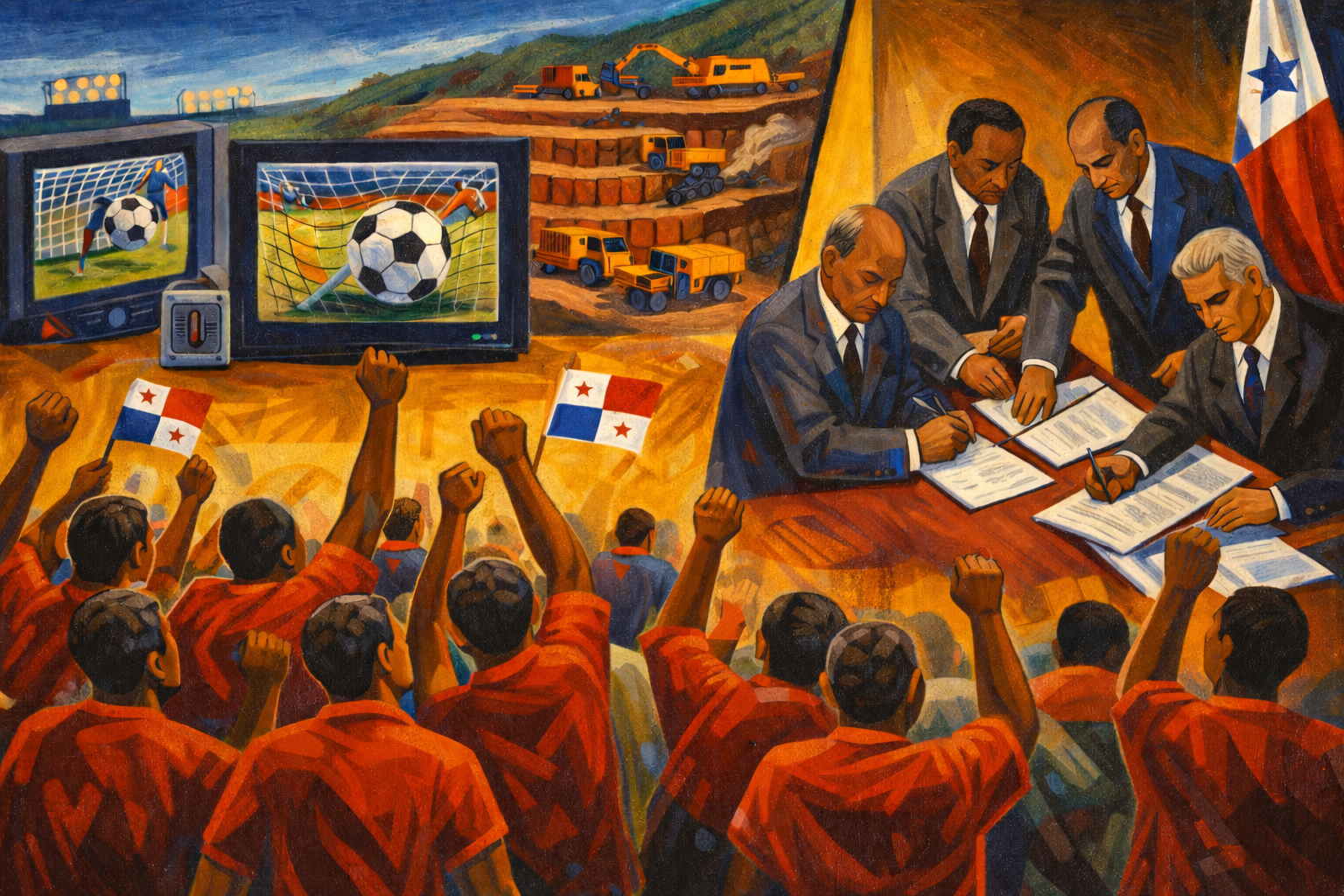 ¿Será el Mundial de fútbol la cortina para el gol de la reapertura de la mina?