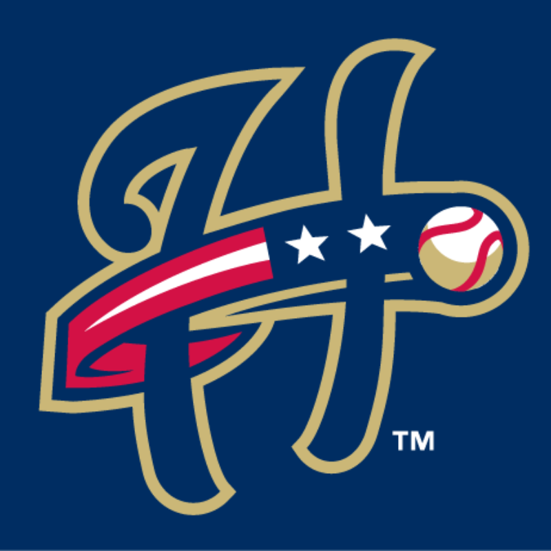 Logo of the Washington Nationals baseball team featuring stylized initials with patriotic colors and baseball design elements.