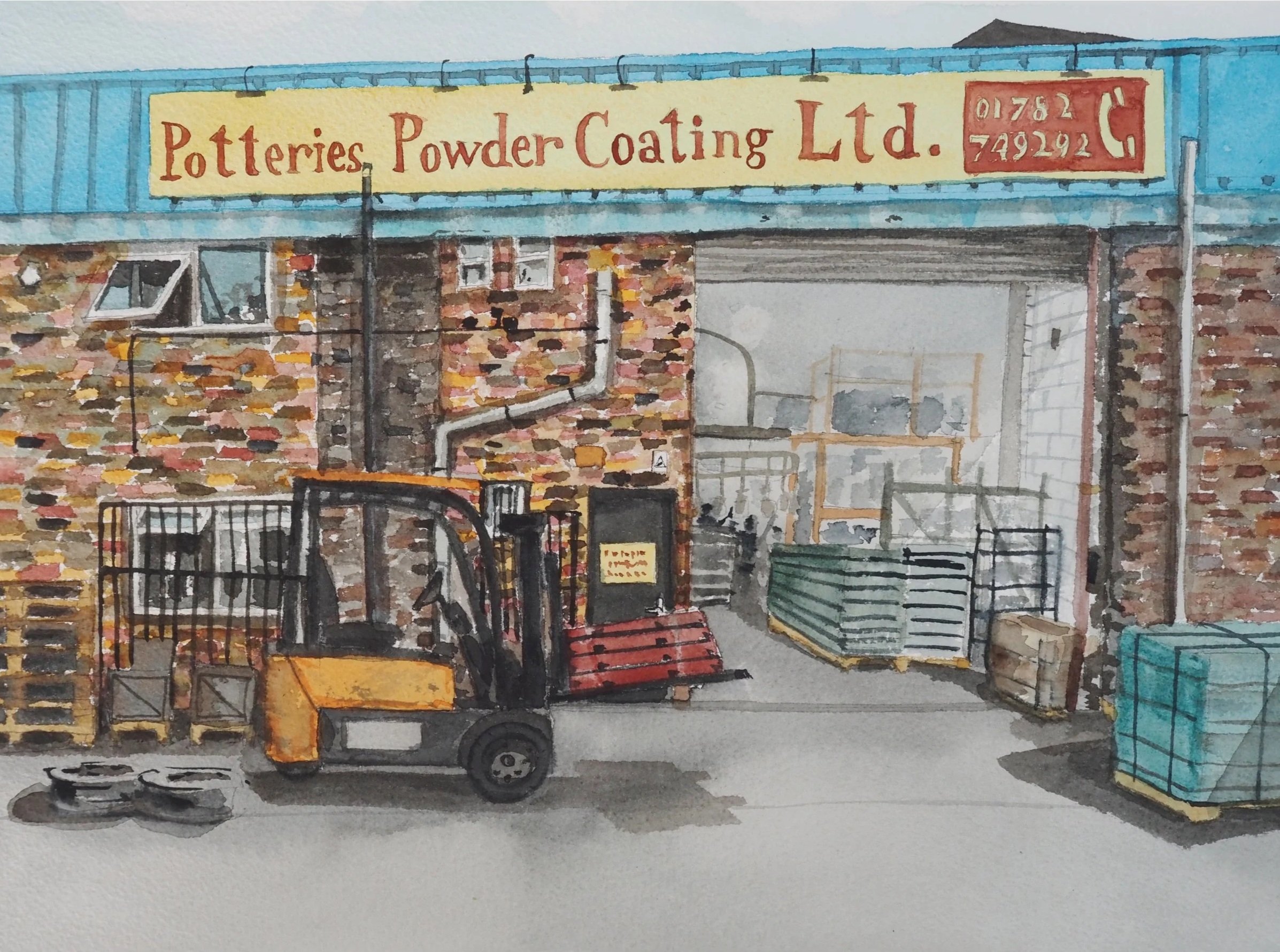 Business card design | Potteries Powder Coating