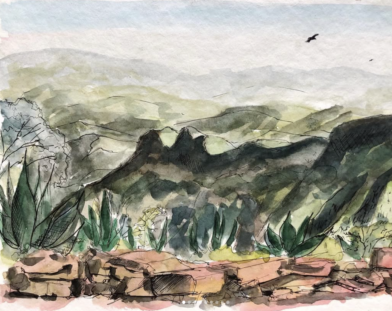 Quick sketch in watercolour
