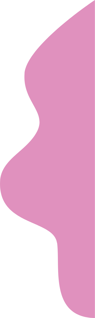 A pink abstract shape resembling part of a human body silhouette with a black background.