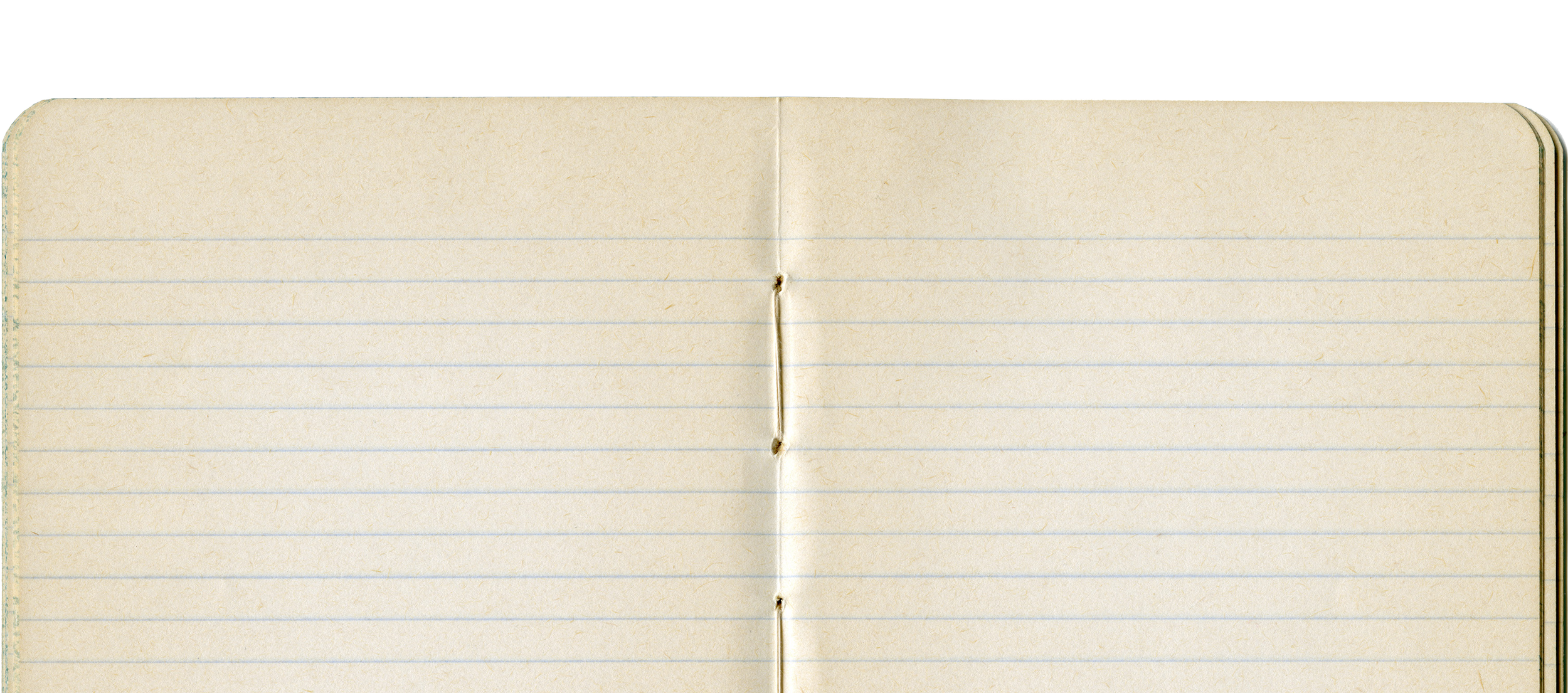 Open blank notebook with lined pages, no writing or markings.