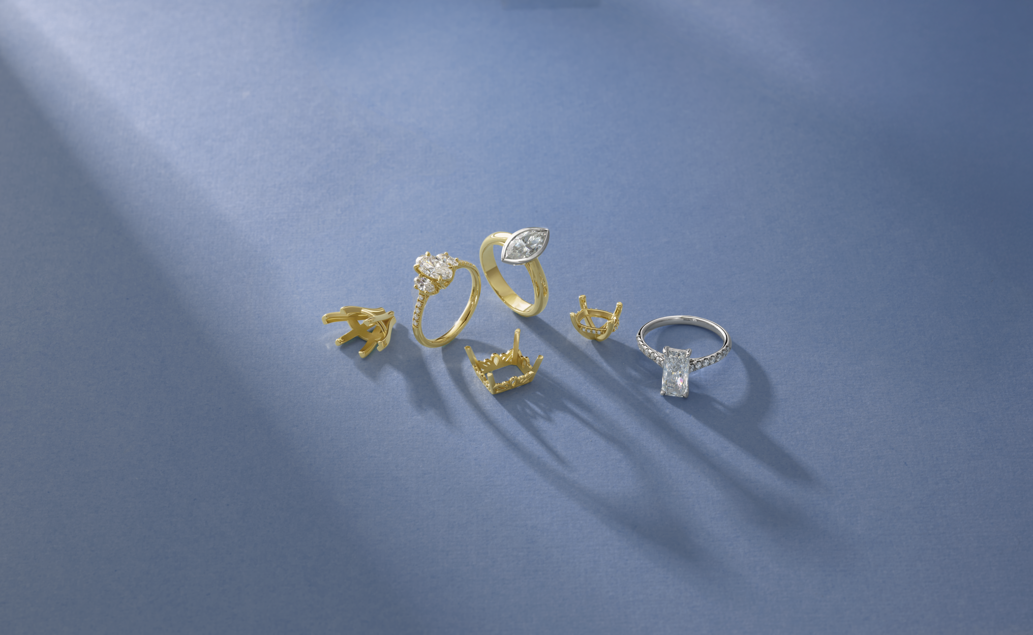 Custom Jewelry Customizable Rings Earrings Pendants and Bracelets in Diamond Ruby Sapphire Emerald Gemstones in Silver Gold and Platinum