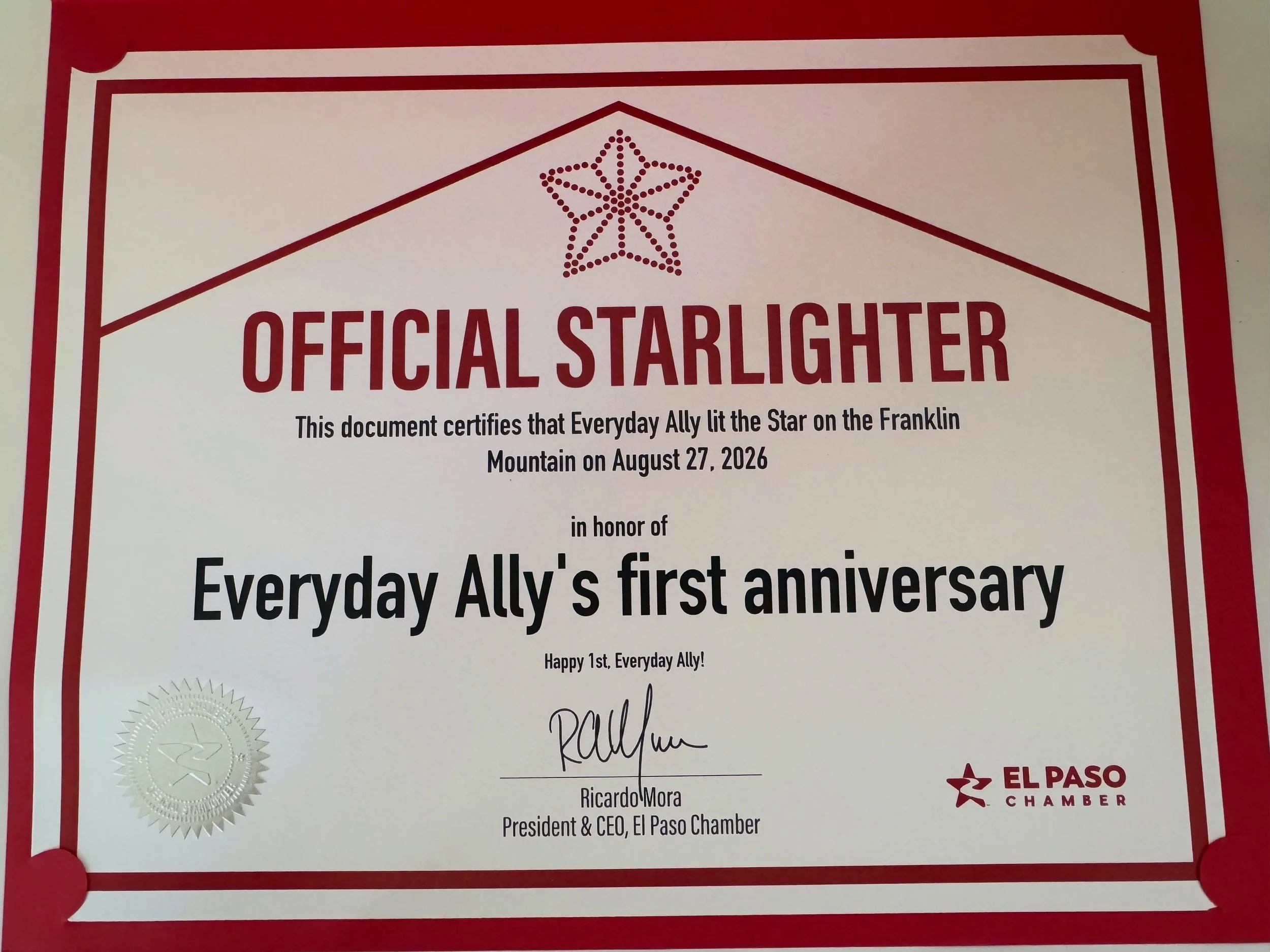 ✨ Everyday Ally is ONE! ✨

Today marks one full year of Everyday Ally, and we&rsquo;re celebrating in a pretty unforgettable way &mdash; the Star on the Mountain will be shining tonight in honor of our first anniversary! ⭐️❤️

What started as an idea