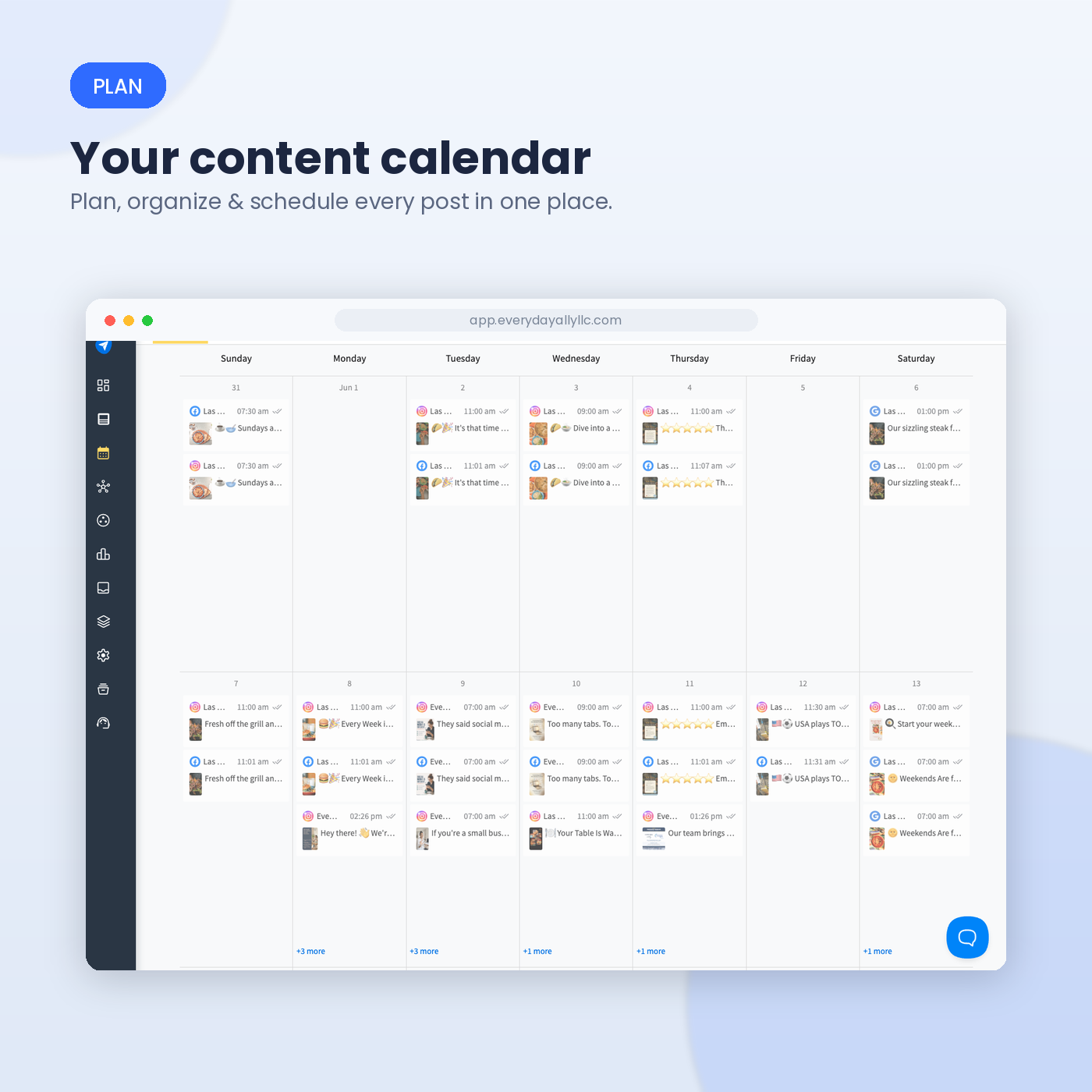 Social Media Content Calendar
