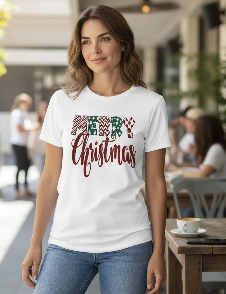 Merry Christmas T-Shirt – Festive Holiday Shirt – Cute Christmas Tee – Winter Graphic Shirt – Christmas Gift Idea