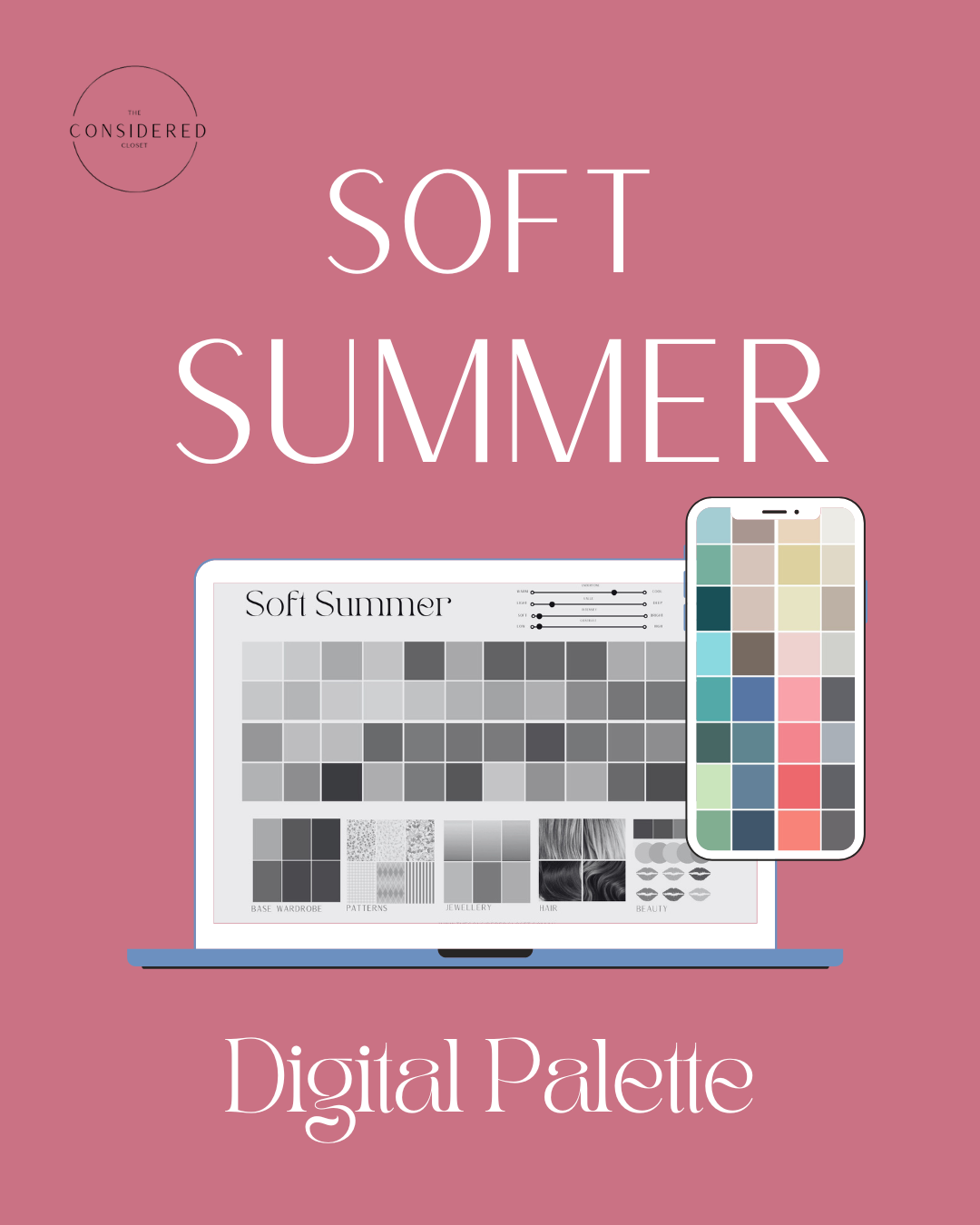 Soft Summer Digital Colour Palette