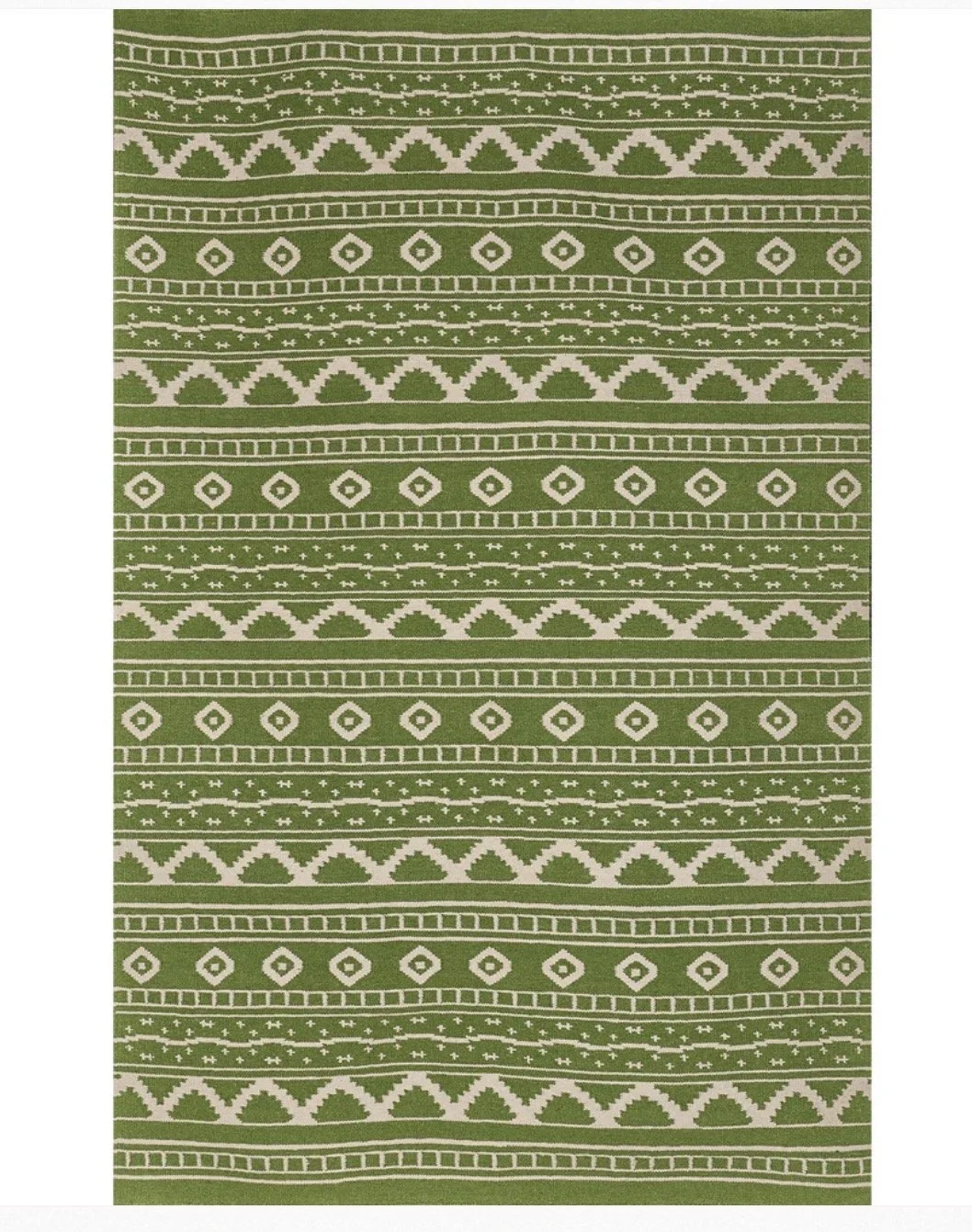 Green on Turquoise Azteca Rug
