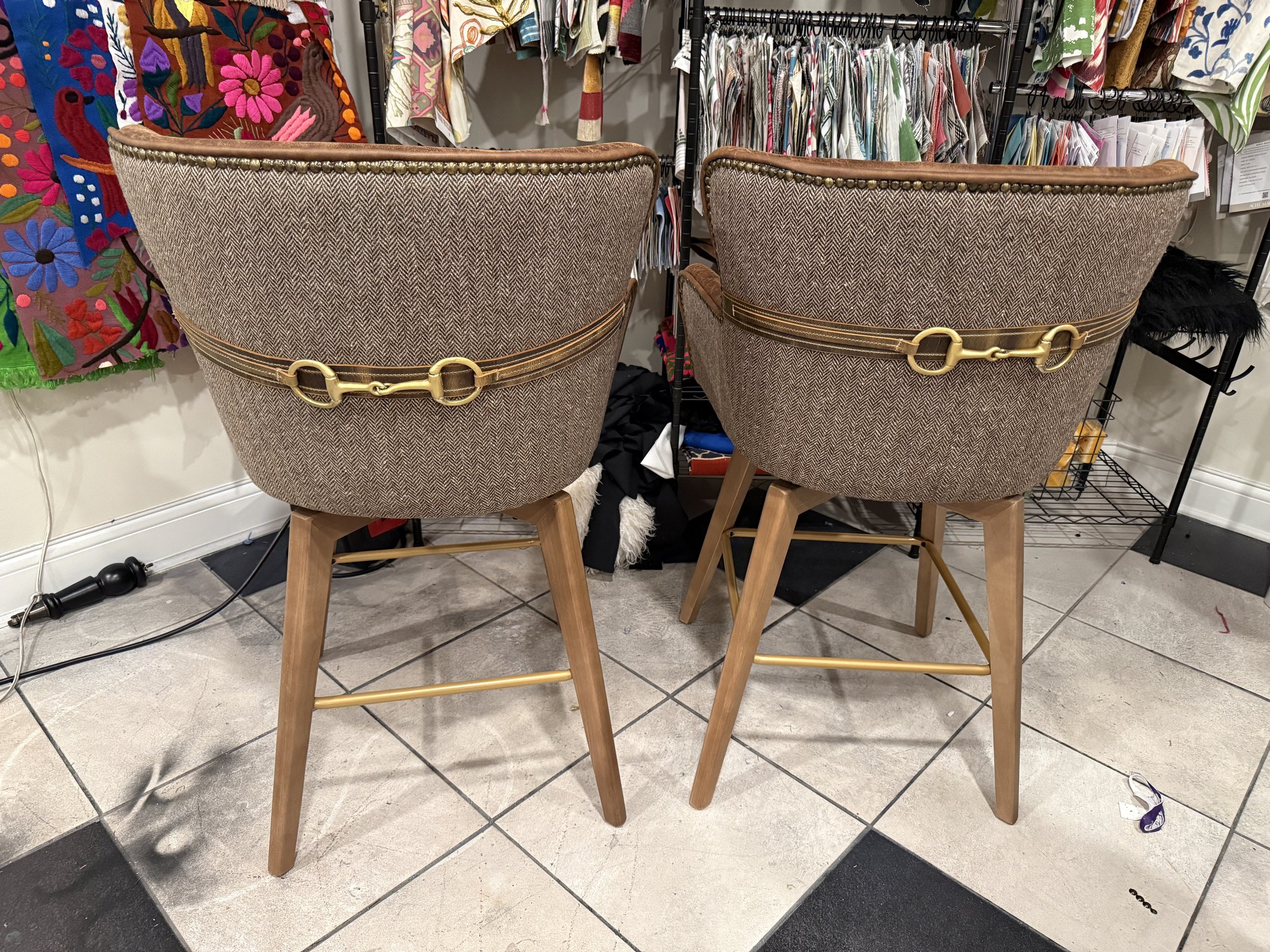 Equestrian Bit, leather and tweed