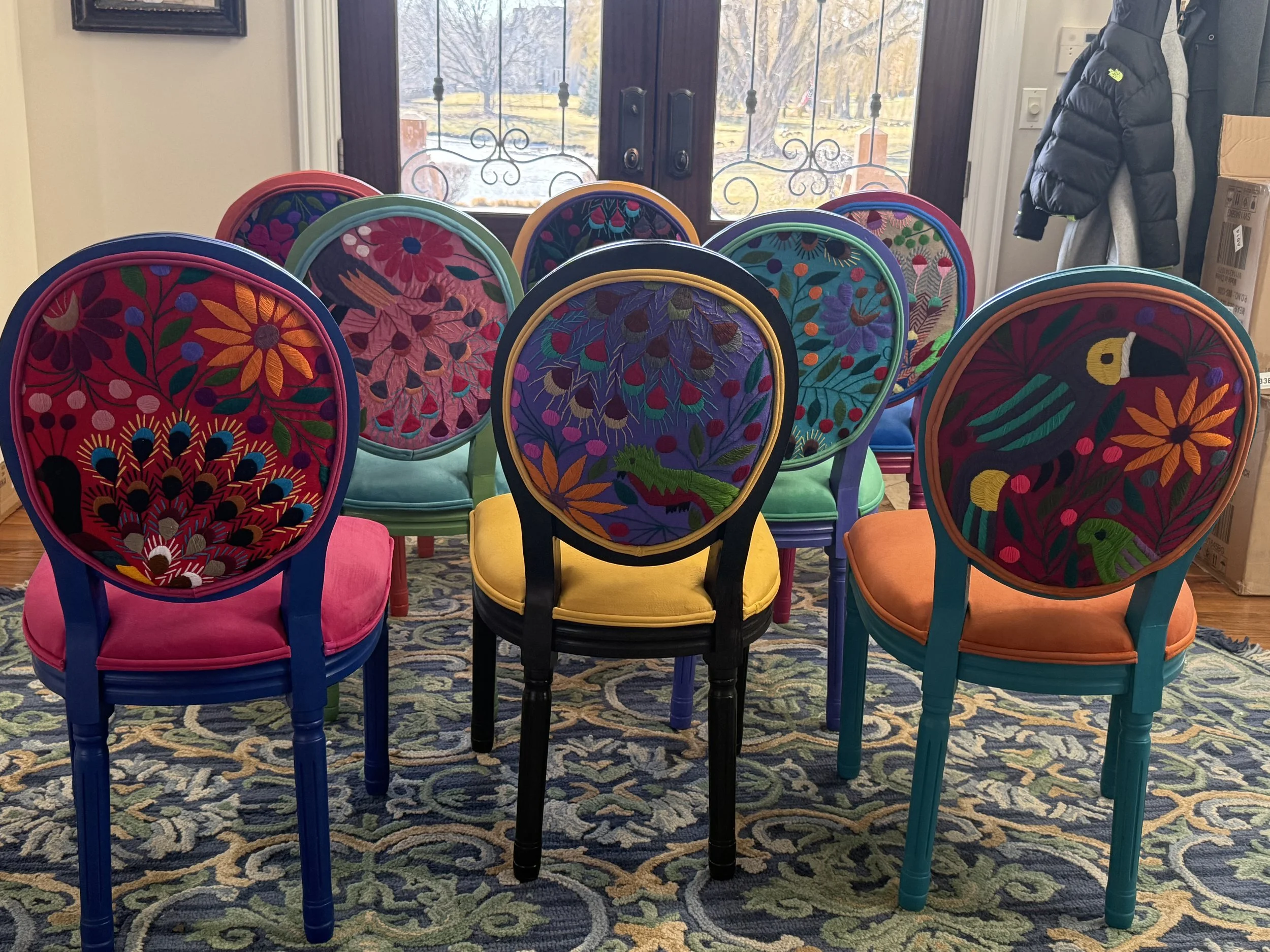 Multi-Color Frames with Mexican Textiles