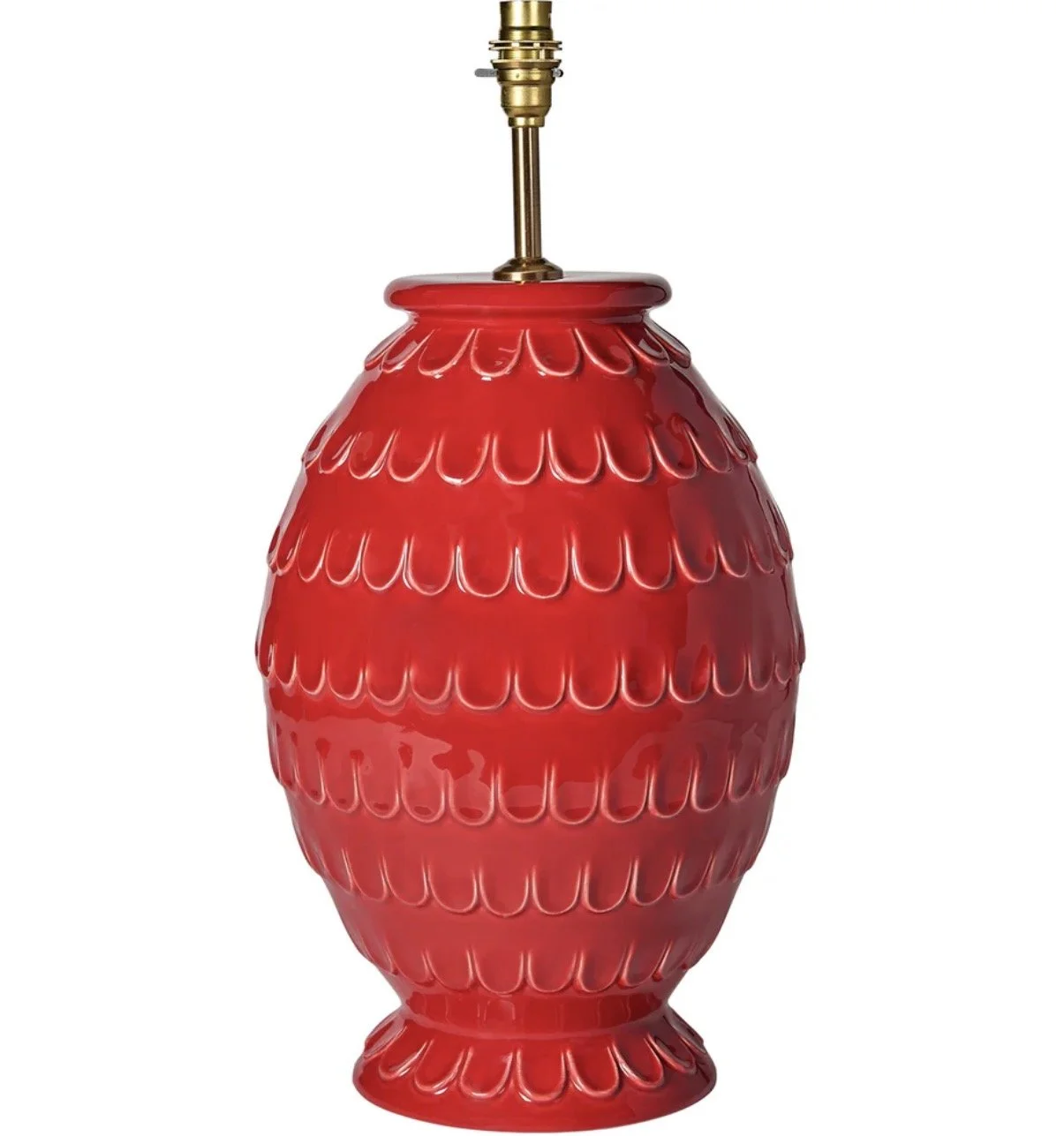 Red Tamera Ceramic Lamp Base