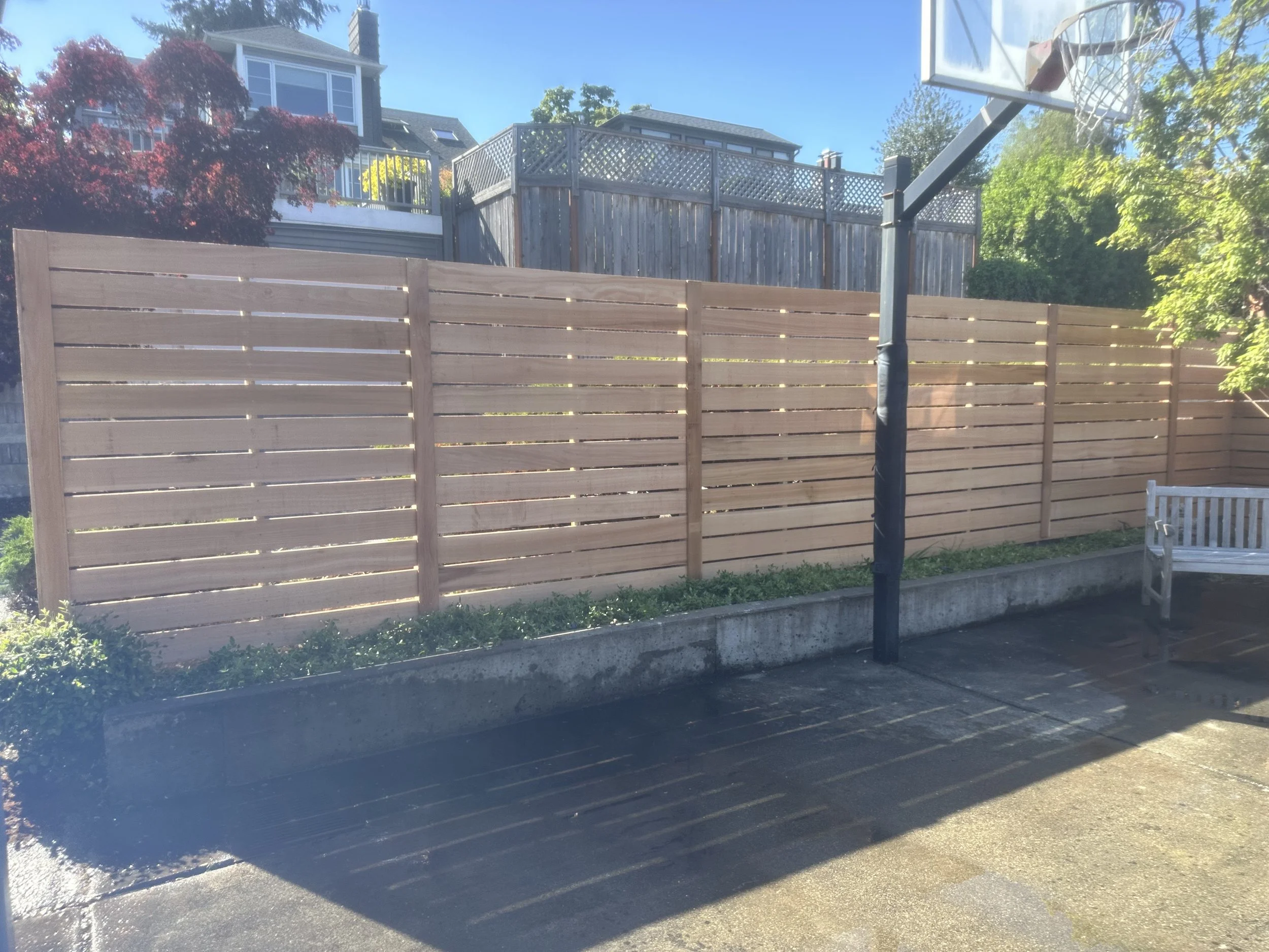Horizontal Slatted Fence