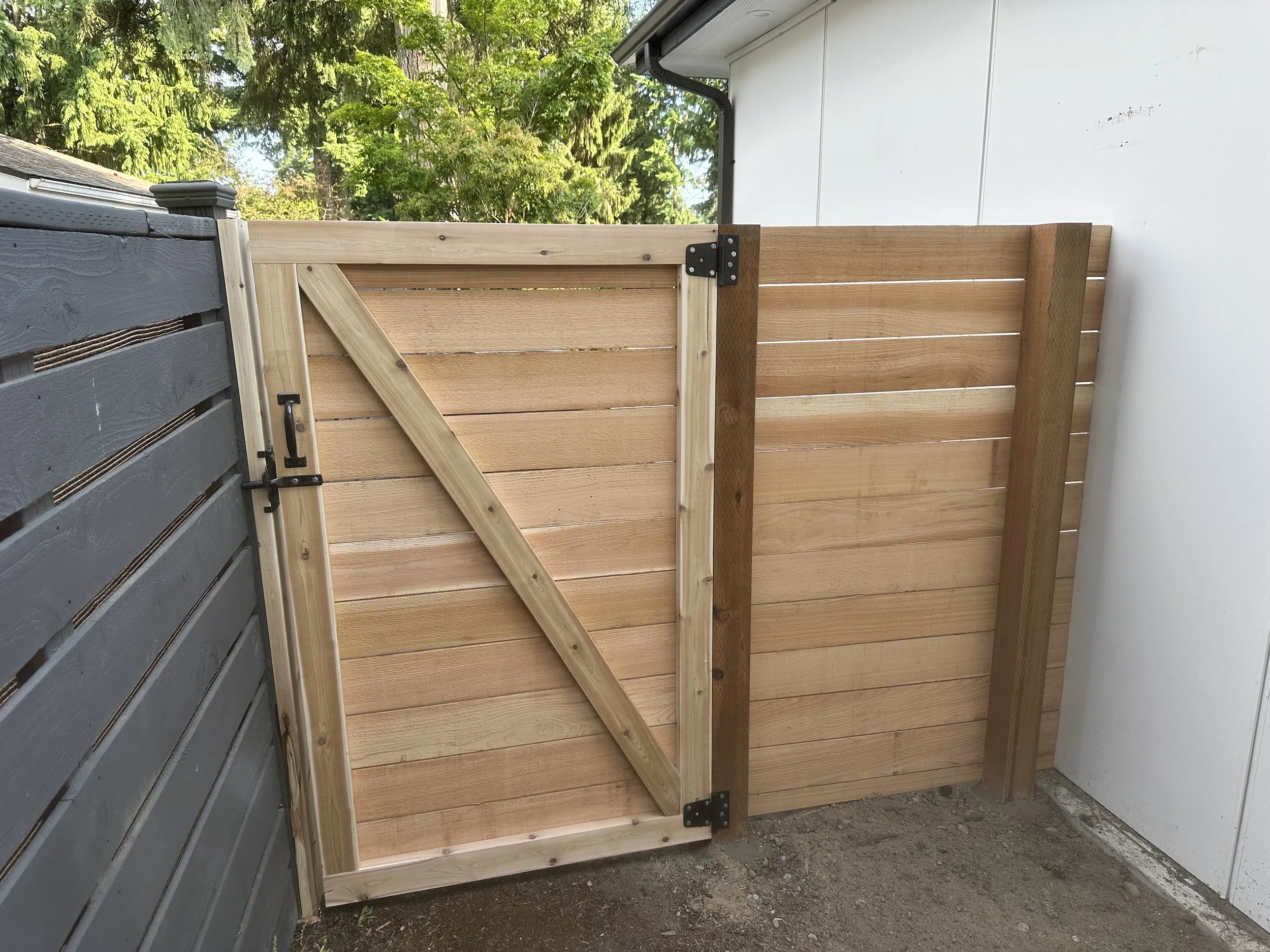 Horizontal Slat Fence "Gate"