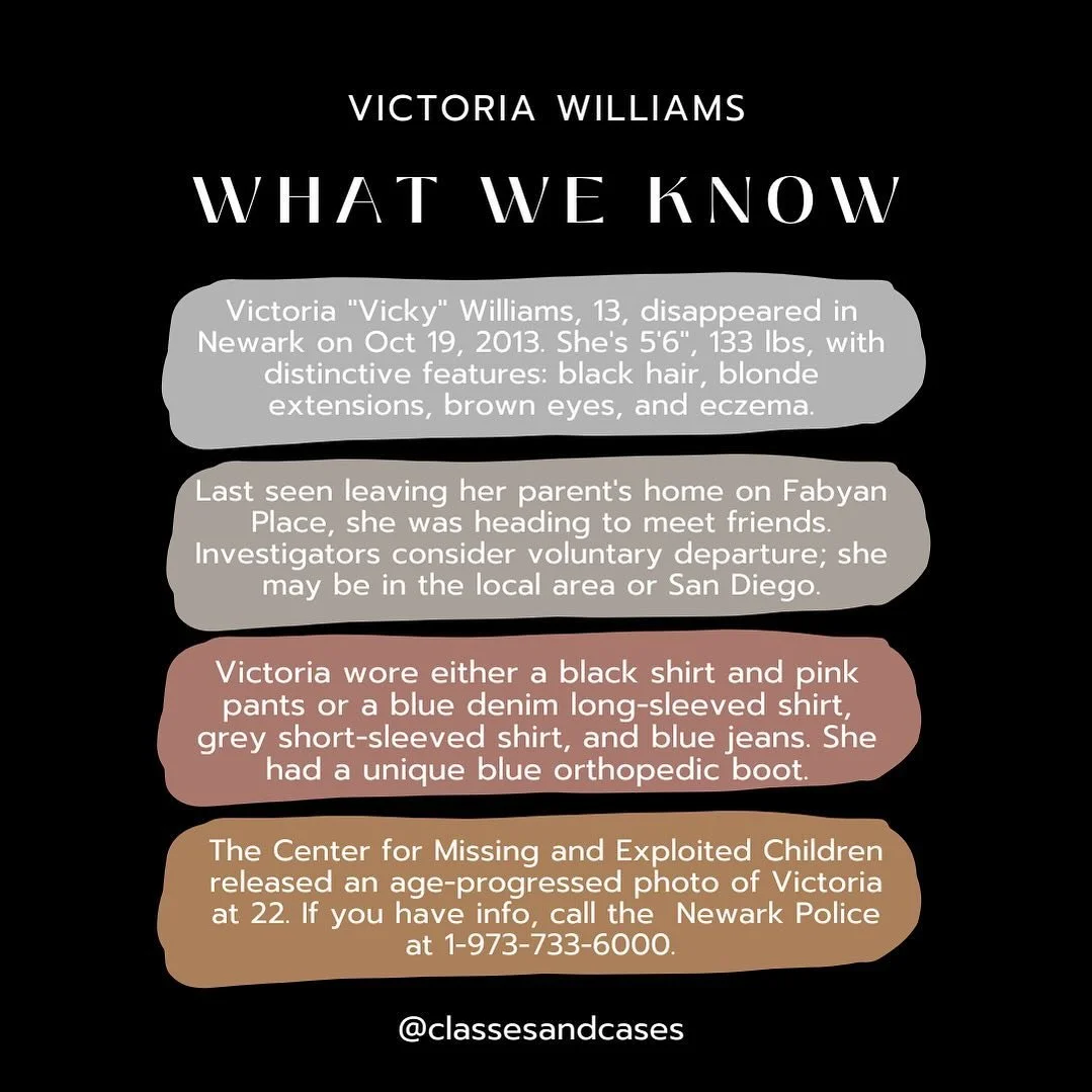 🕵🏽&zwj;♀️Here is what we know about Vicky Williams&rsquo; Disappearance! 🚨 Spread the word, share her unique features, and let&rsquo;s bring attention to this case. Together, we can make a difference. 🌍 #MissingPerson #PodcastMystery #HelpFindVic