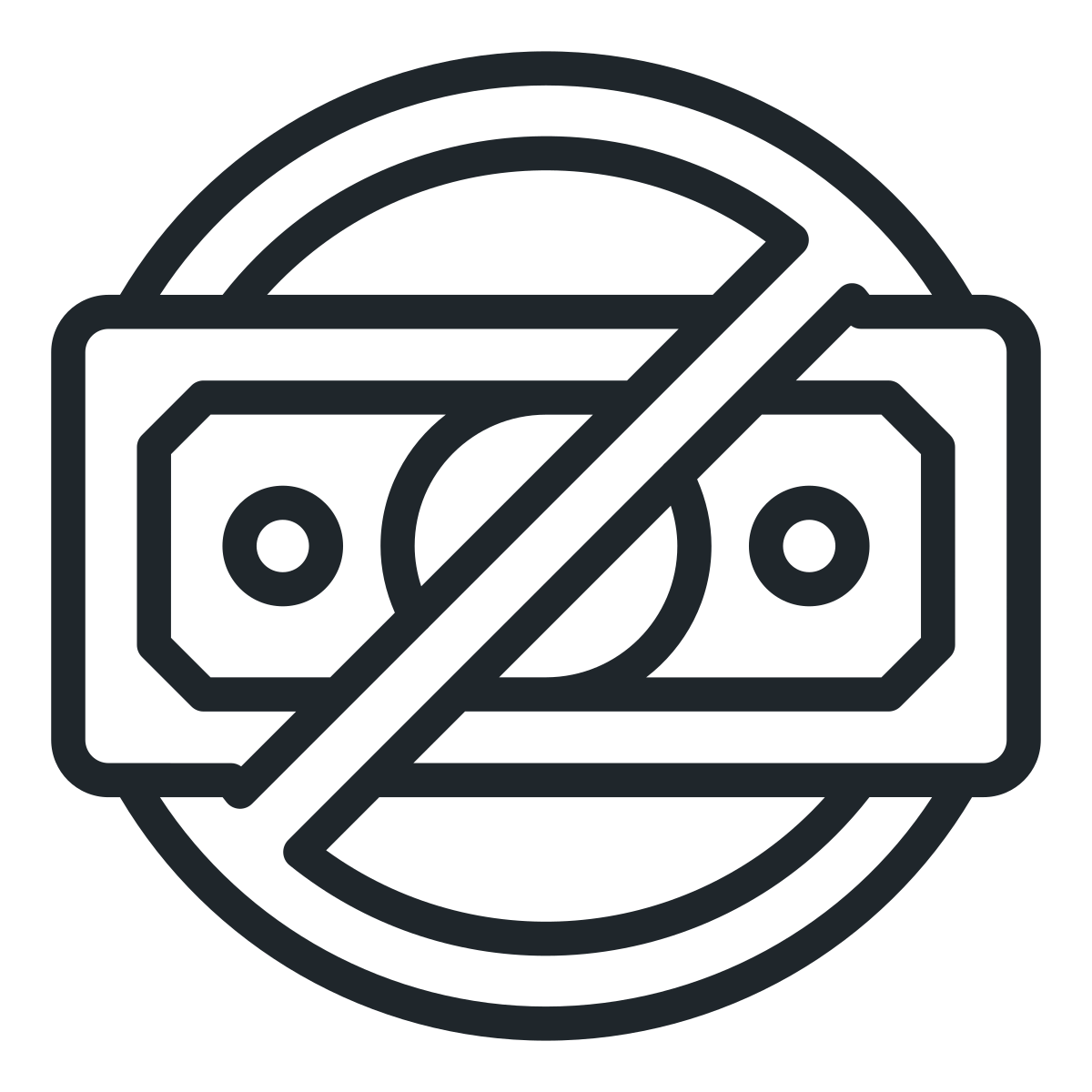 Zero dollars icon
