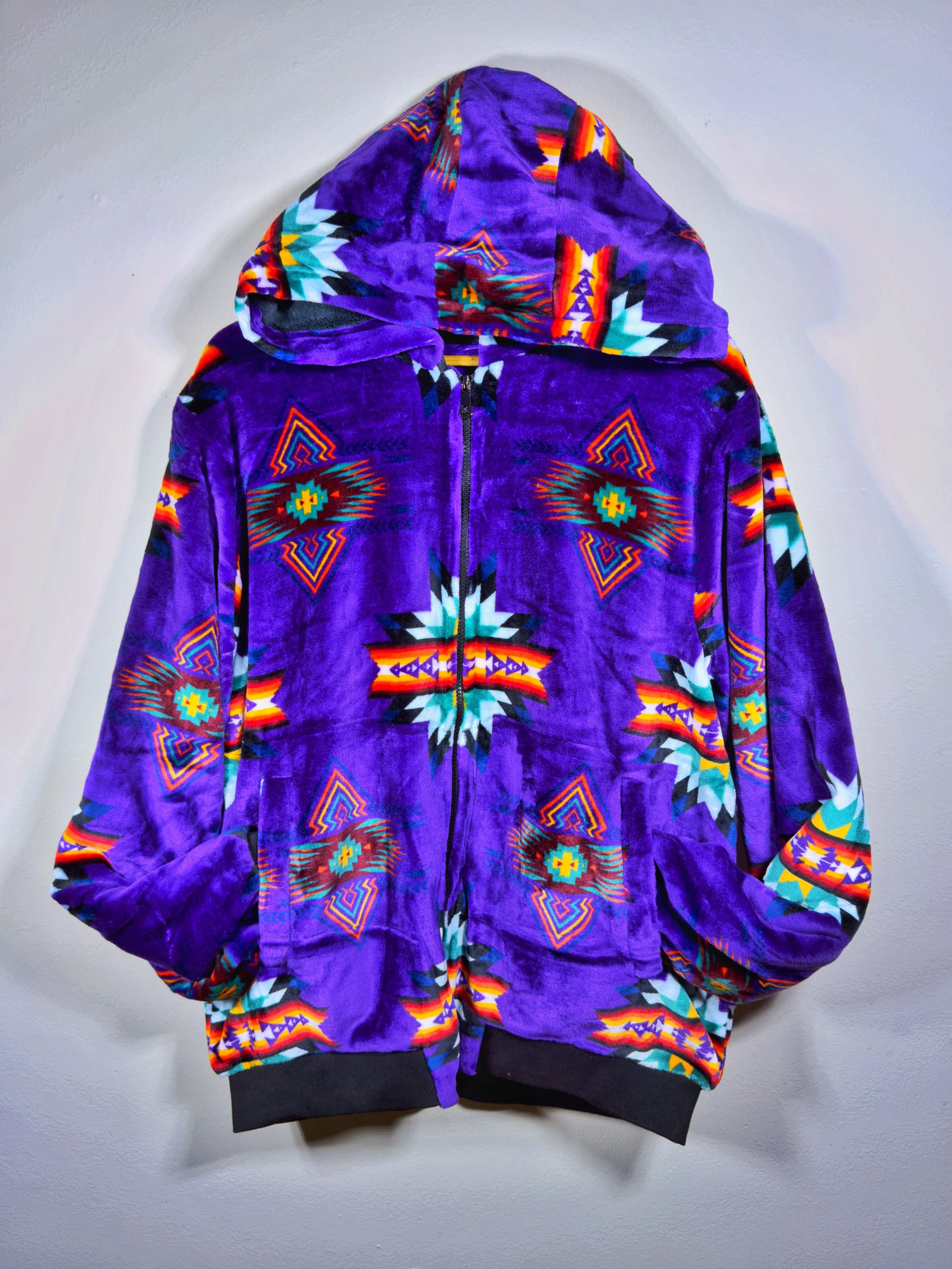 Fleece Hooded Jacket - Deep Blue