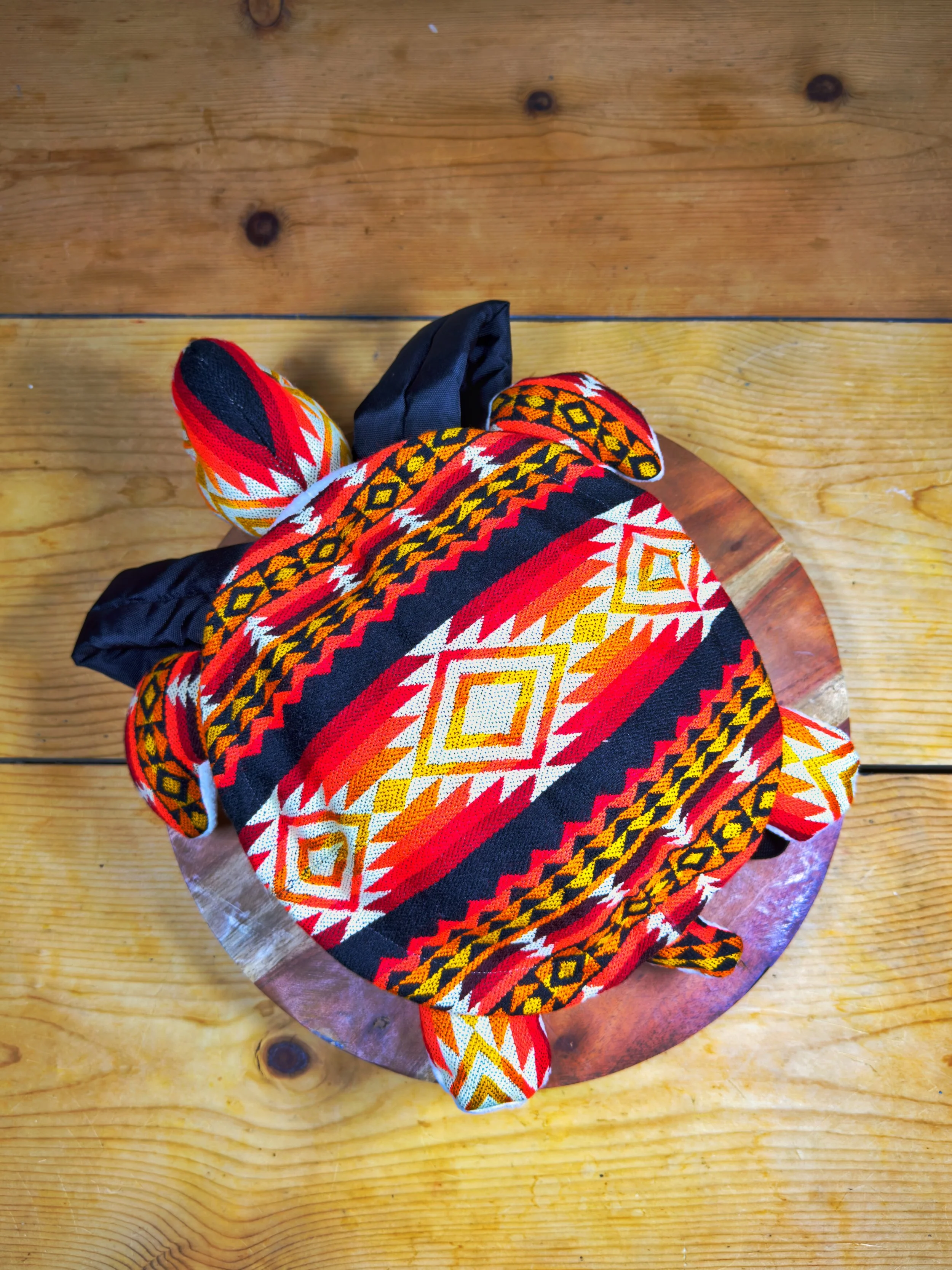 Textile Backpack - Red Turle Plush