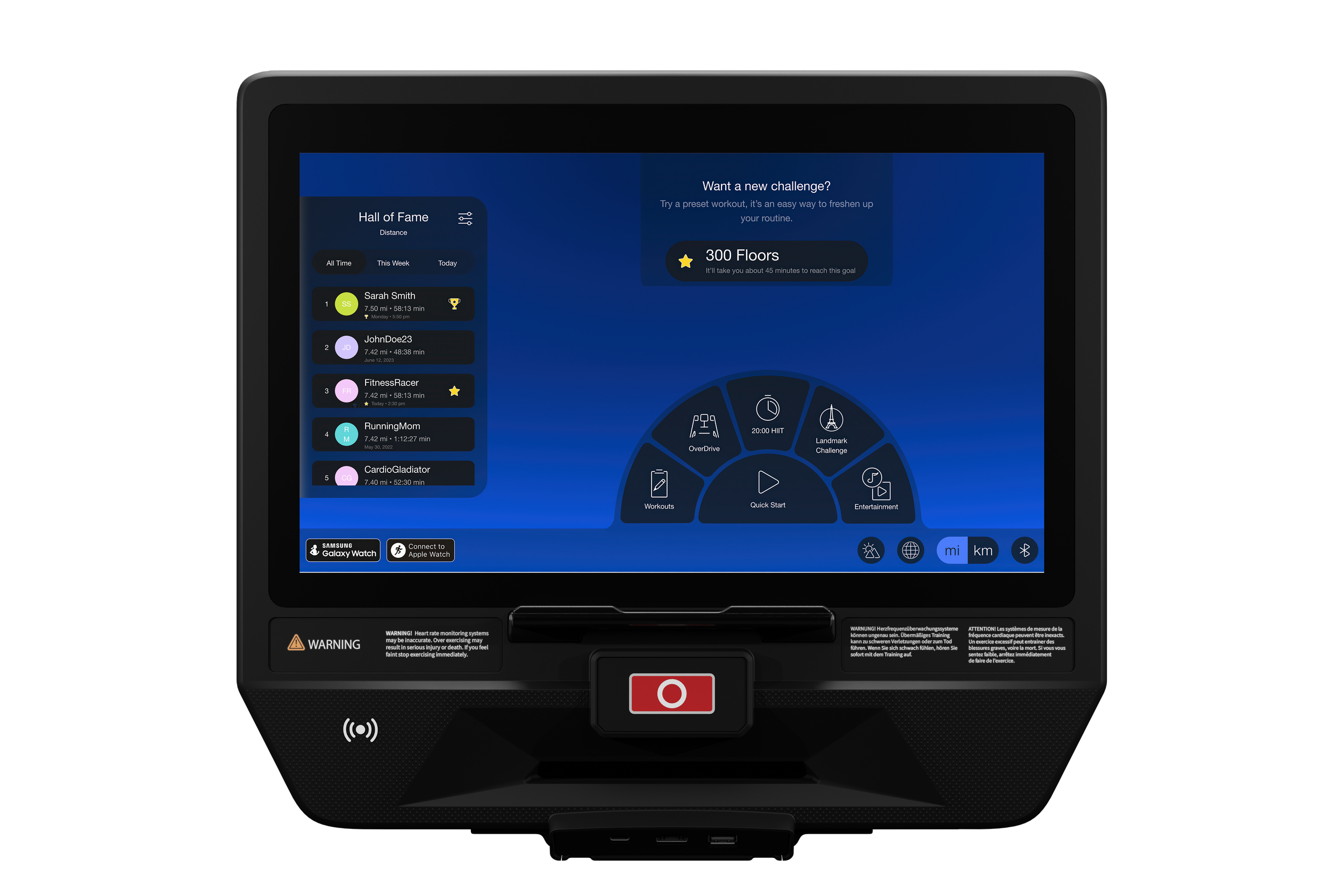 16in Touch Console StairMaster 10G Home Screen 700-0554 Product Image Front (1).png