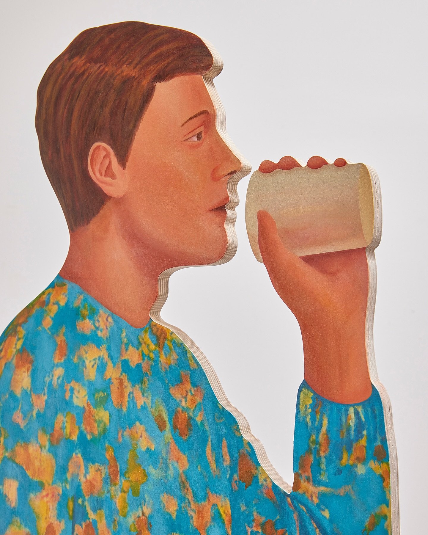 Essential Guide to Miscommunication: 말할 준비
(left figure)
2025
acrylic on birch plywood
170 &times; 43.5 &times; 31.8 cm