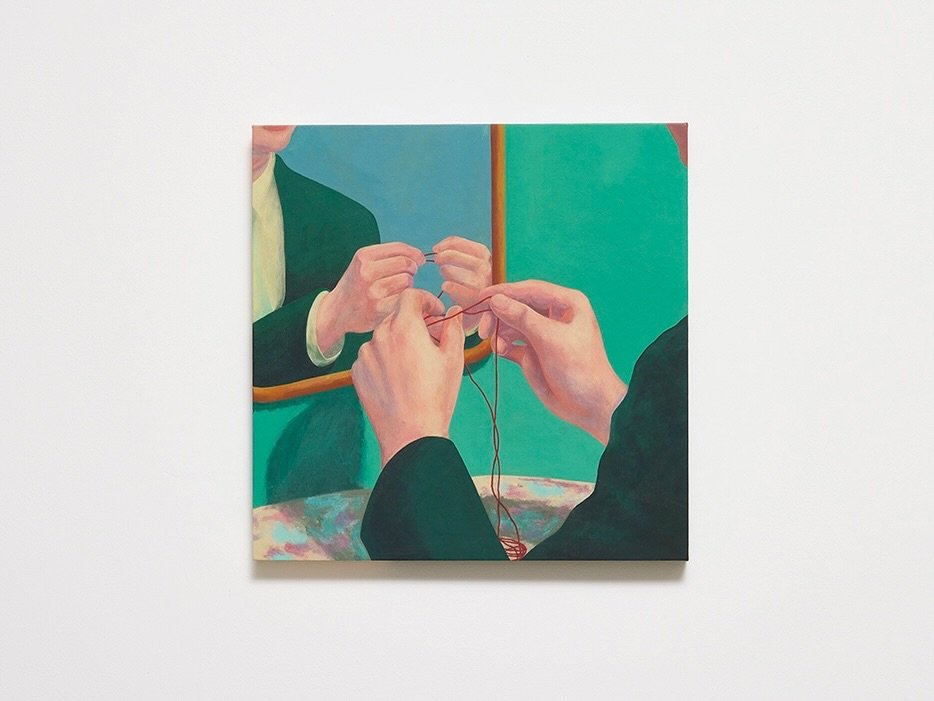 Second Player
2026
gouache on Korean paper
37.9 &times; 37.9 cm