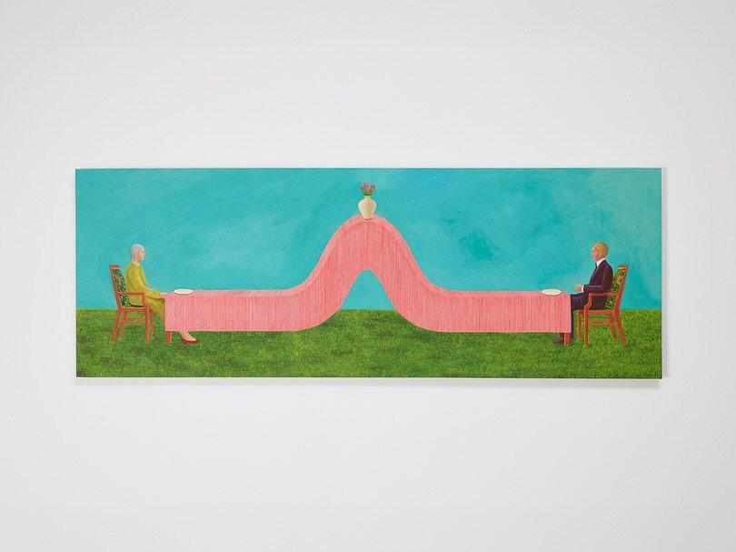 How to Eat Together
2025
acrylic on Korean paper
50 &times; 140 cm