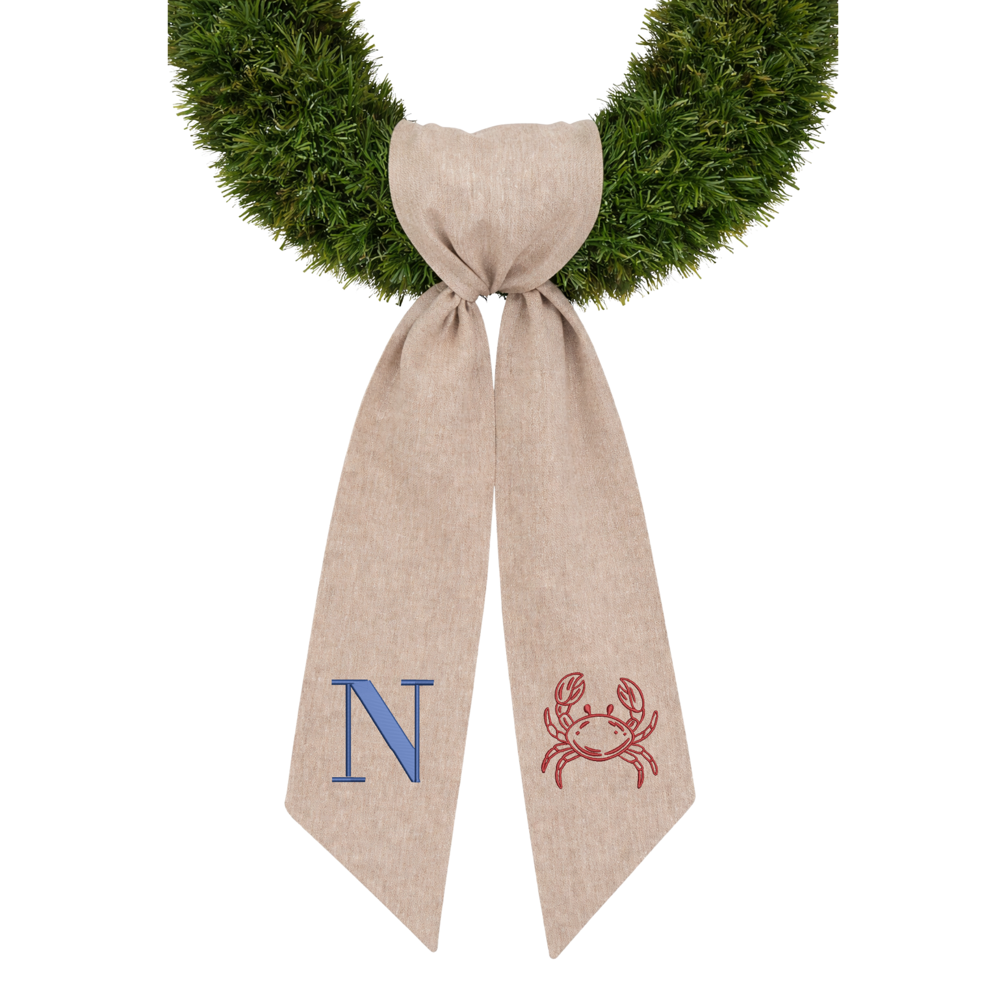 Crab Wreath Sash