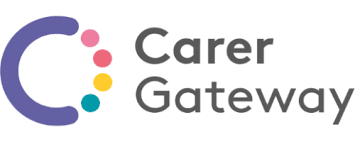 Carer Gateway logo featuring a stylized letter C with colored dots and the words Carer Gateway.