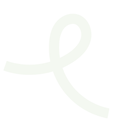 A white, curly ribbon or piece of string on a black background.