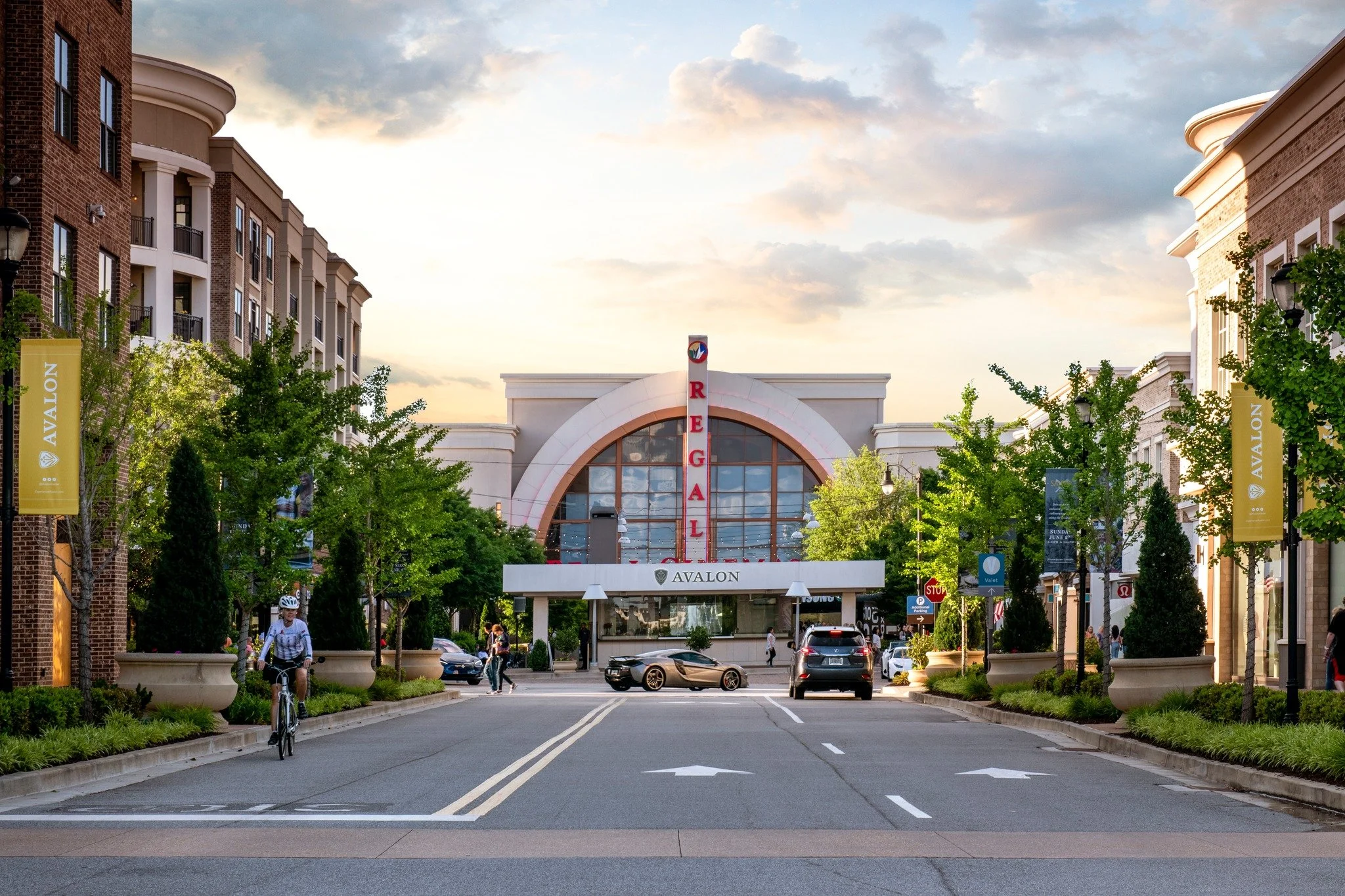 Picture of a shopping center in alpharetta georgia, call AVALON. Preferred by locals, very well known.