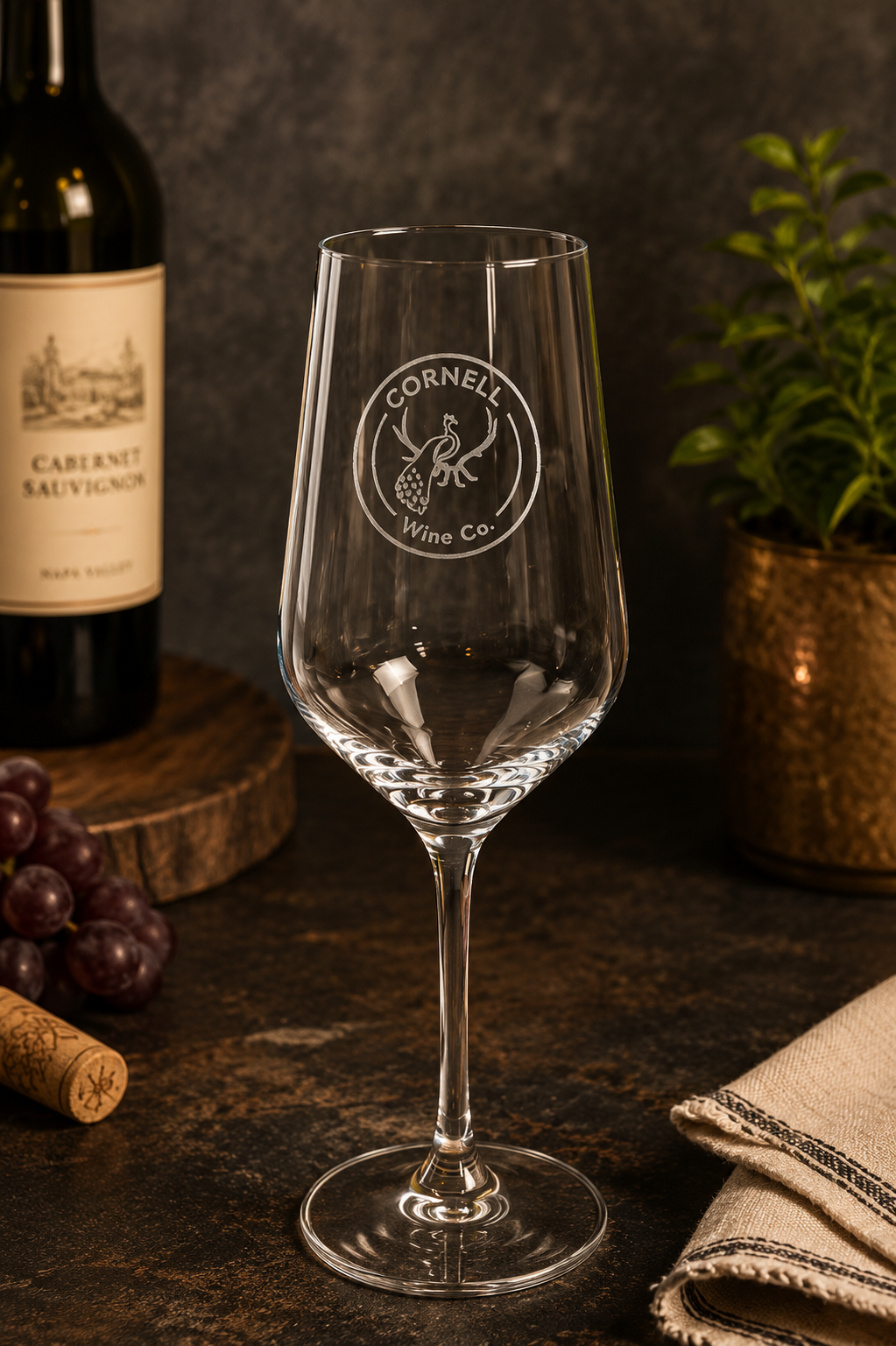Engraved glassware