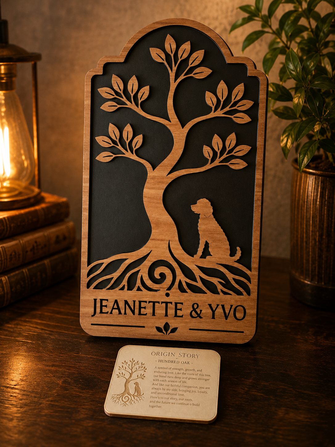 Custom laser engraved entryway sign