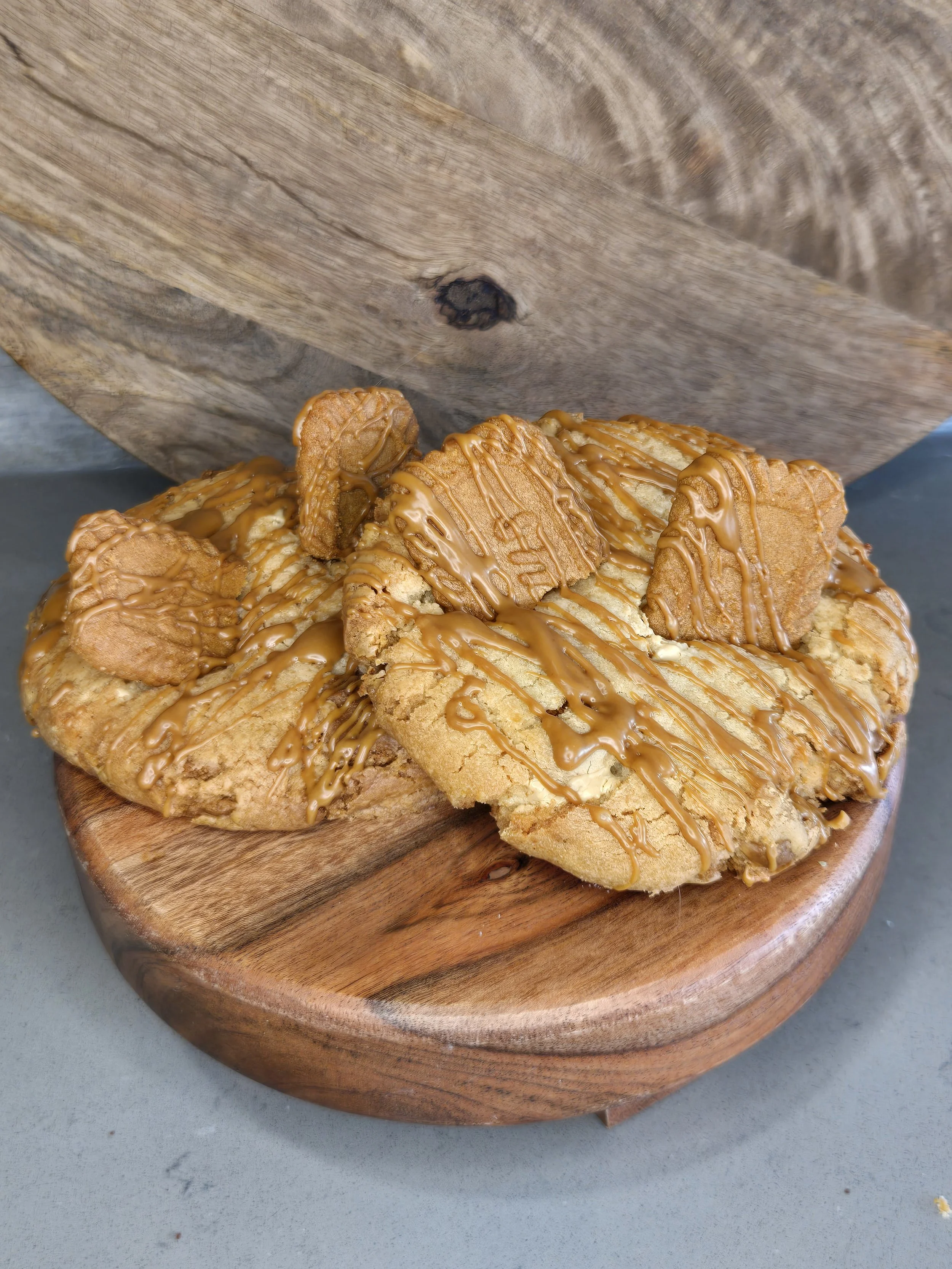 Homemade Biscoff Drizzled Deluxe Cookie