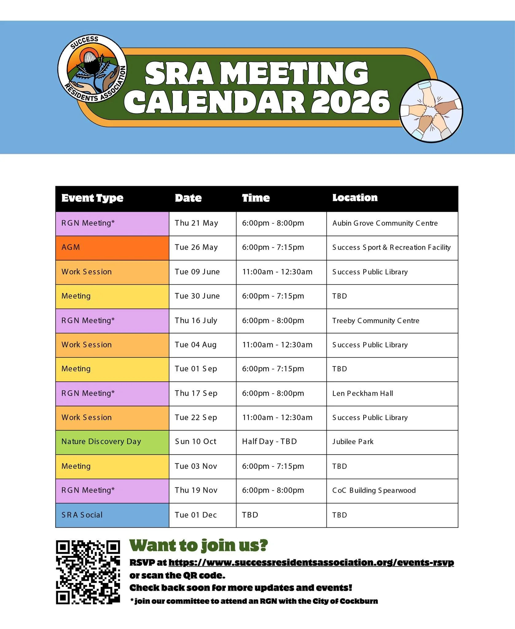 Hey Success! Check out our 2026 events calendar. 
Our AGM is just around the corner, and we'd love to see you there! 
You can RSVP to ANY event this year on our website.