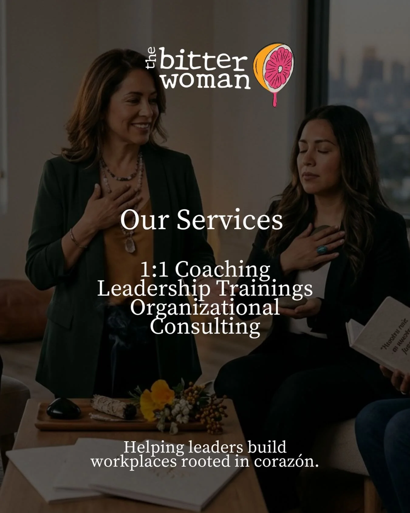 Leadership consulting, coaching, and community con coraz&oacute;n.

We exist for the leaders who know there is a better way to lead.

Too many workplaces still operate from urgency, burnout, and disconnection. Leaders are expected to perform, produce