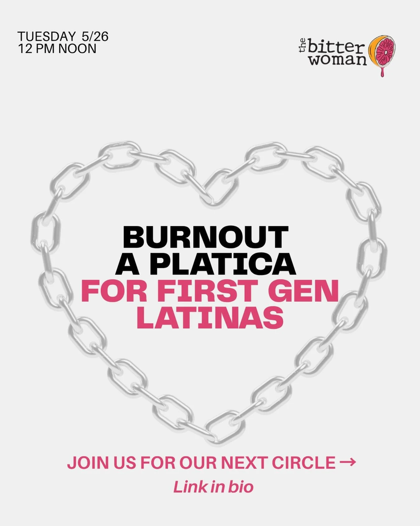 The story is the starting point.

This month, we&rsquo;re hosting a special platica on Burnout. 

We&rsquo;re moving beyond the clinical definitions to discuss what it actually means for us as First-Gen Latinas Leaders navigating spaces that weren&rs