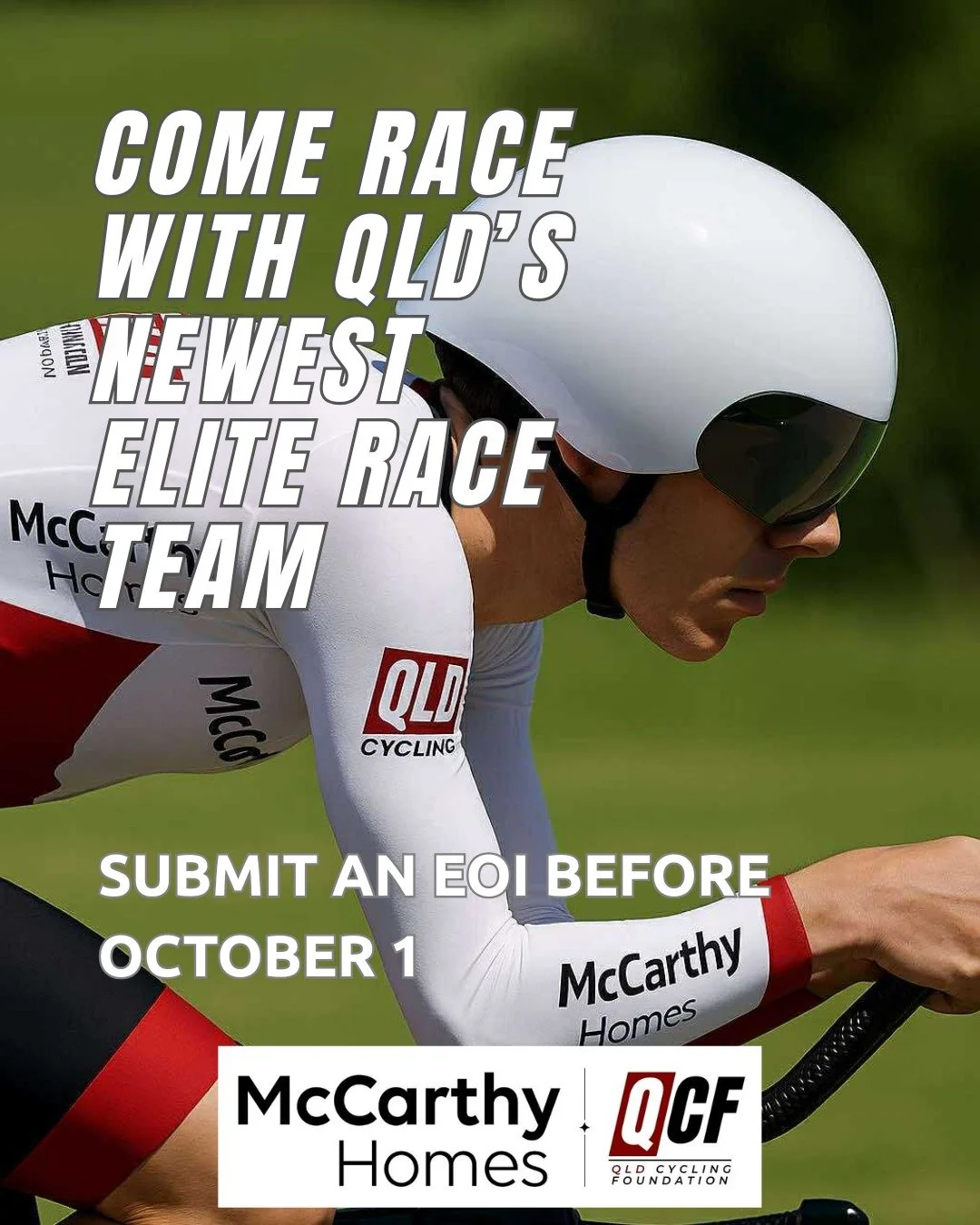 The Queensland Cycling Foundation Team, proudly supported by McCarthy Homes, is building pathways for Queensland riders to compete at the highest level.

✨ Our Mission:
We&rsquo;re dedicated to supporting Queensland and Regional Queensland athletes &