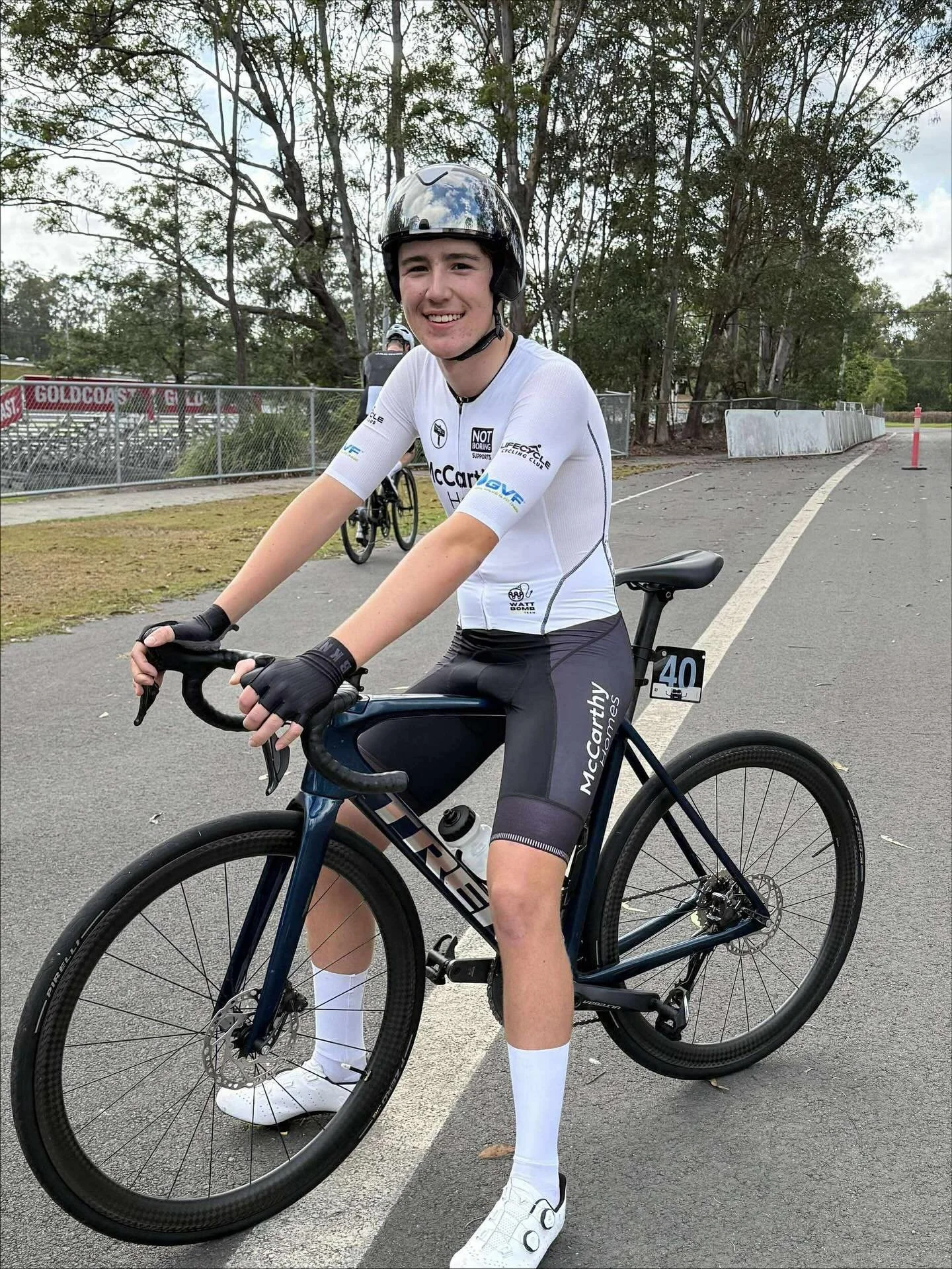 Lachie Chamberlain crushed it at the @goldcoastcyclingclub Spring Carnival over the weekend! Despite a tough prologue tumble, he bounced back in plain kit to win Stage 3 ITT and take 2nd on the GC. 👏👏👏 #stagerace #podium  #timetrial #cycling #ausc
