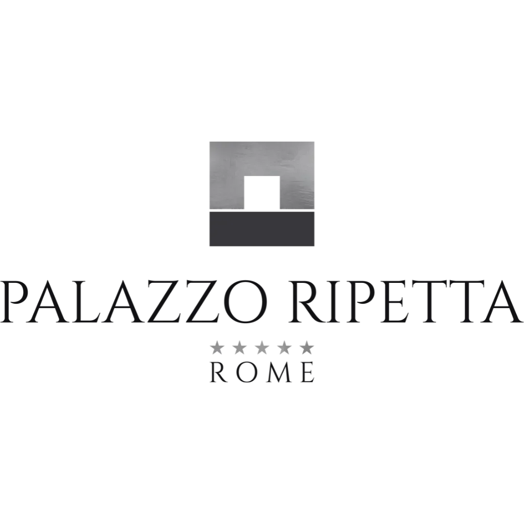 Logo of Palazzoruffetta with an abstract black and white design