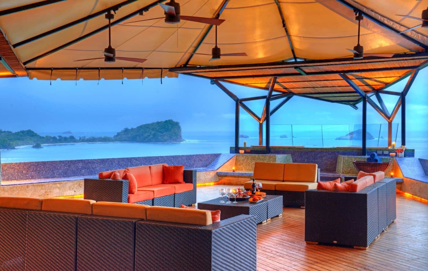 outdoor lounge furniture with views