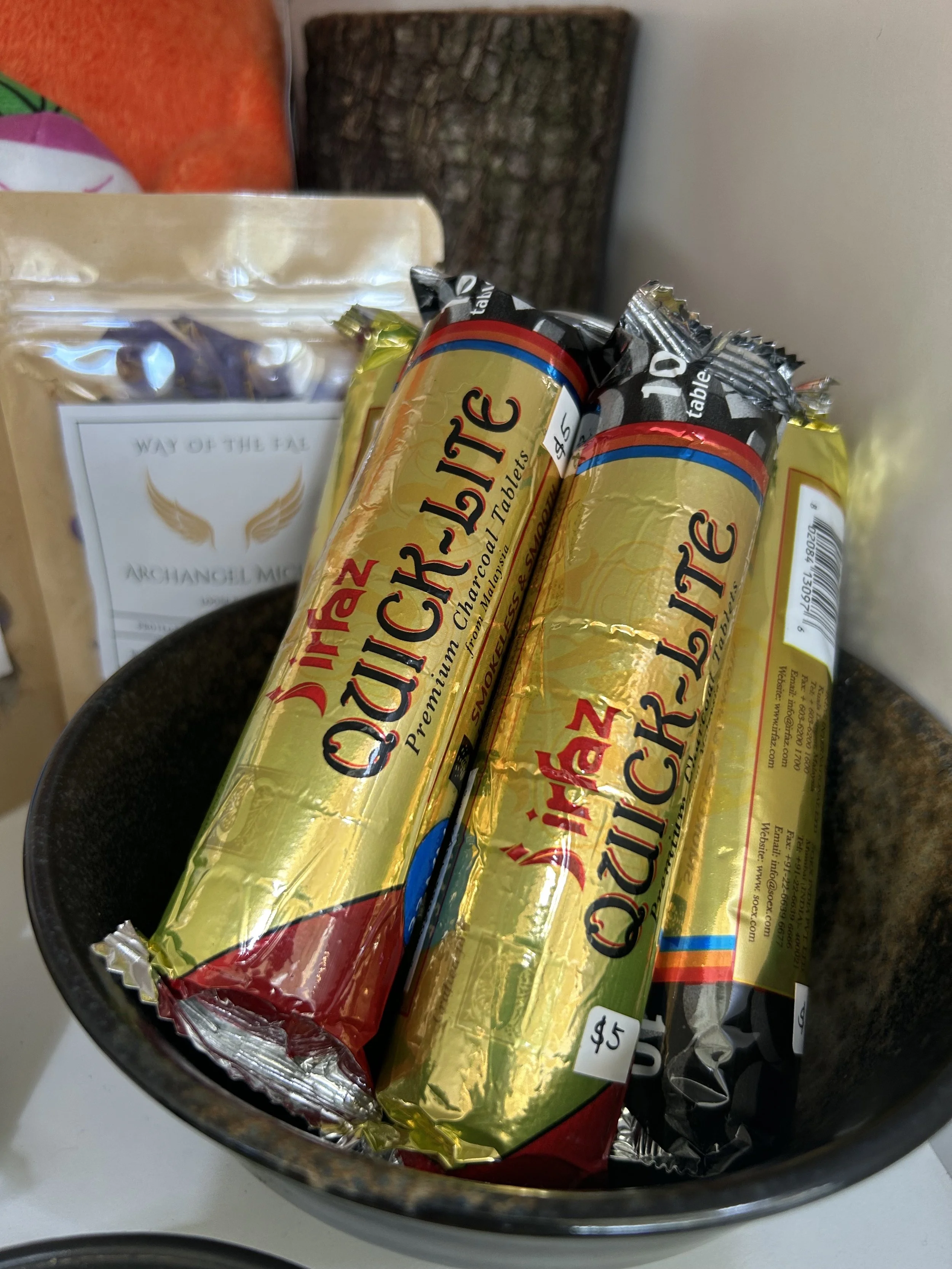 Quick-Lite Charcoal Tablets for using with Loose Incense