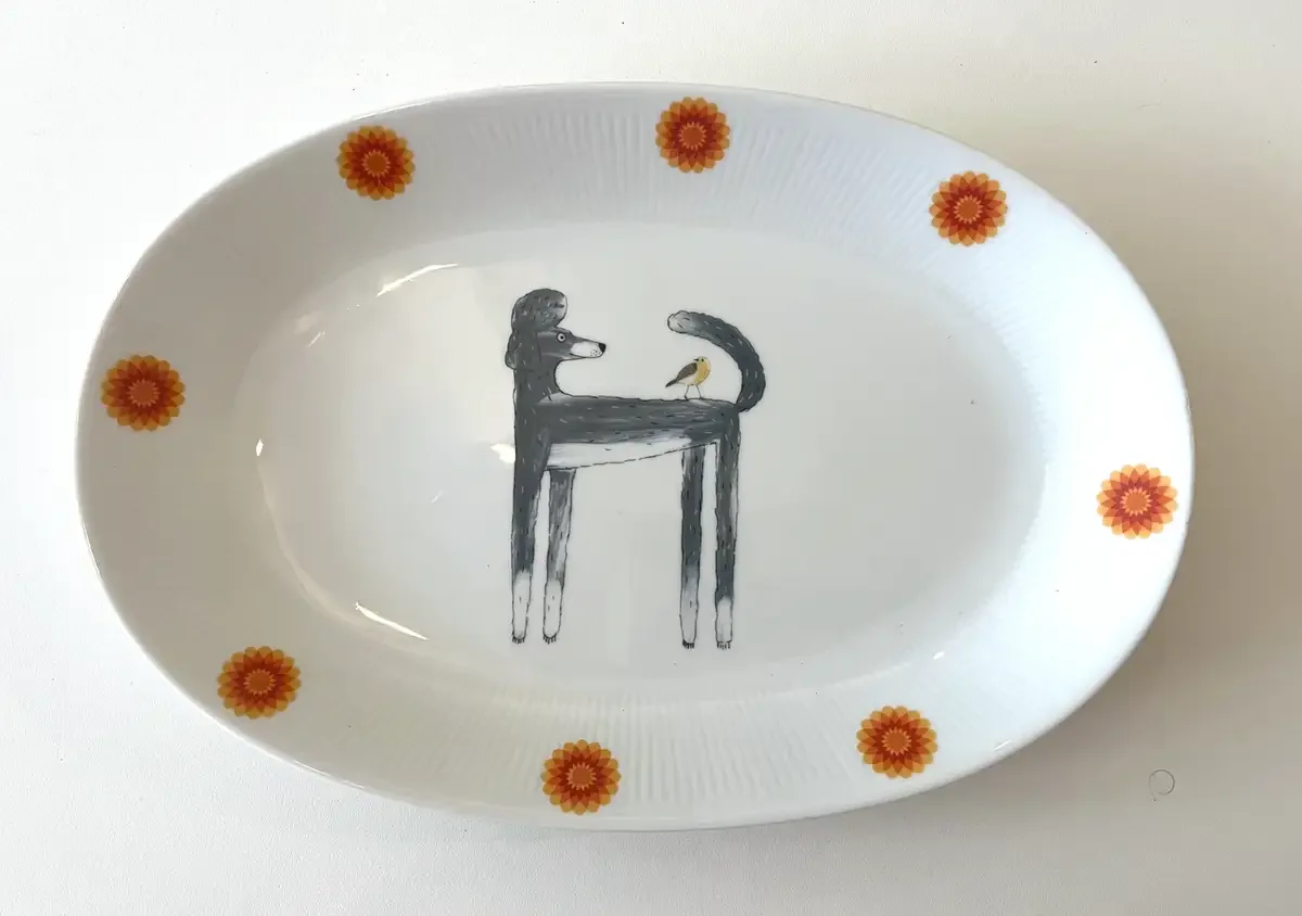 Dish Poodle with Robin