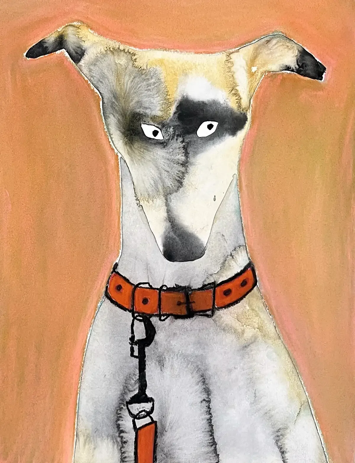 Portrait of a Dog 02. 40 x 50 cm. 2026 Aquarelle and Softpastel.
