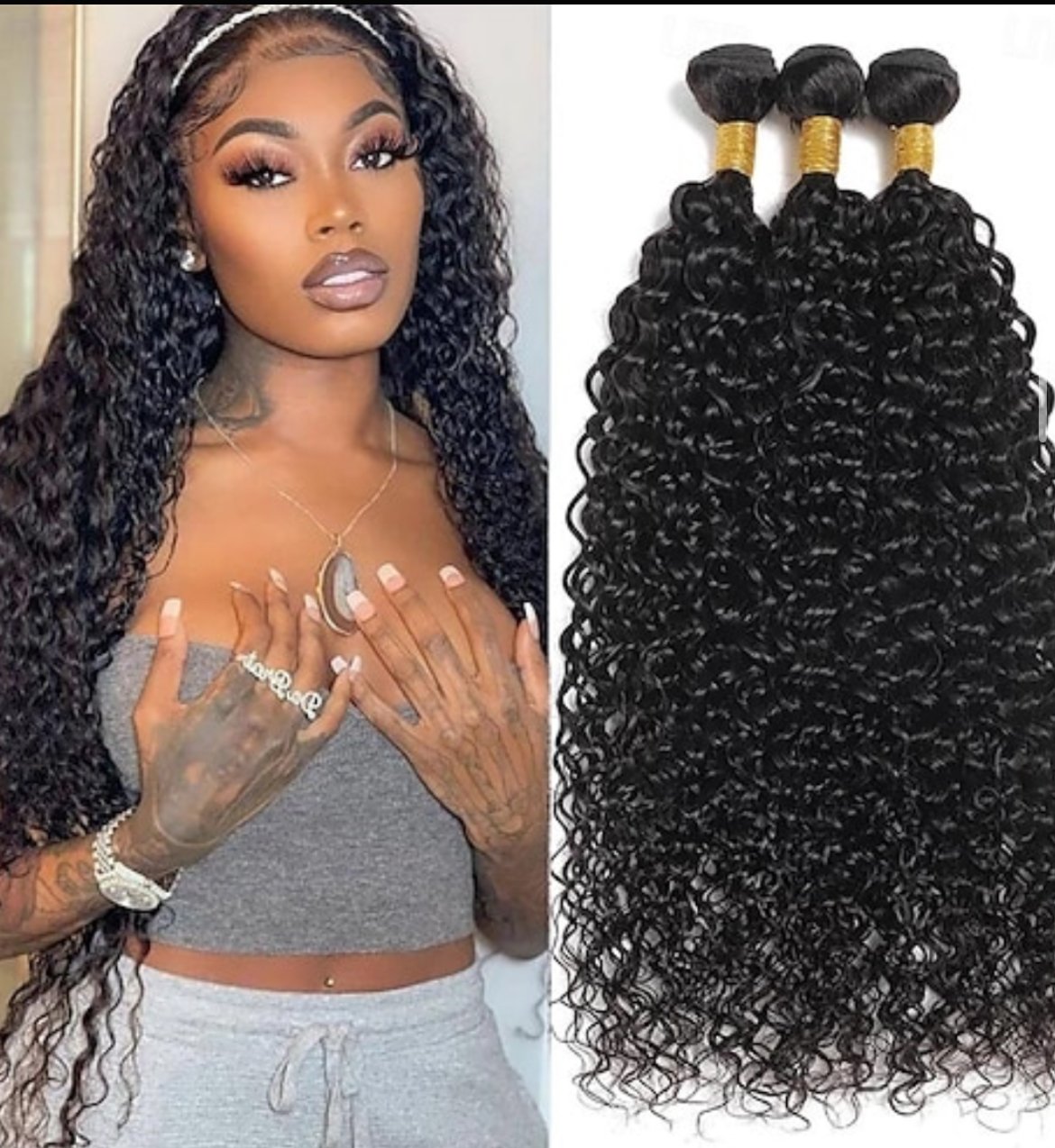 Premium  curly water raw Hair bundles